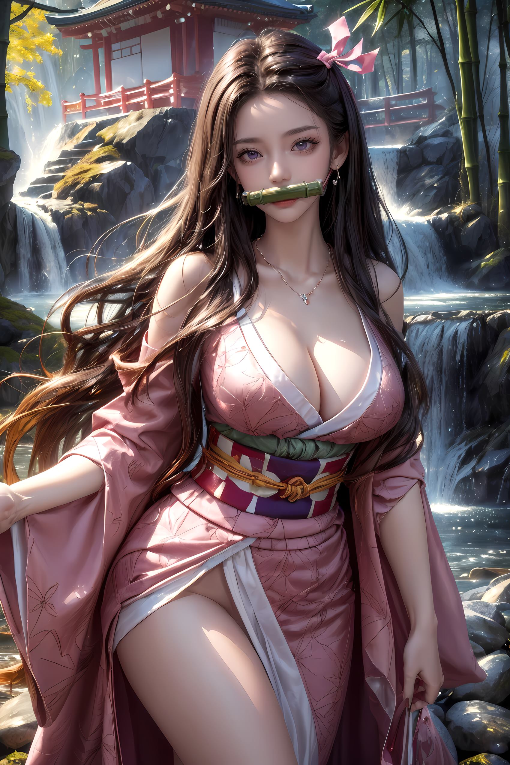 图片[10]-AI绘画 183 鬼灭之刃-祢豆子[28P] – 速更版-美库