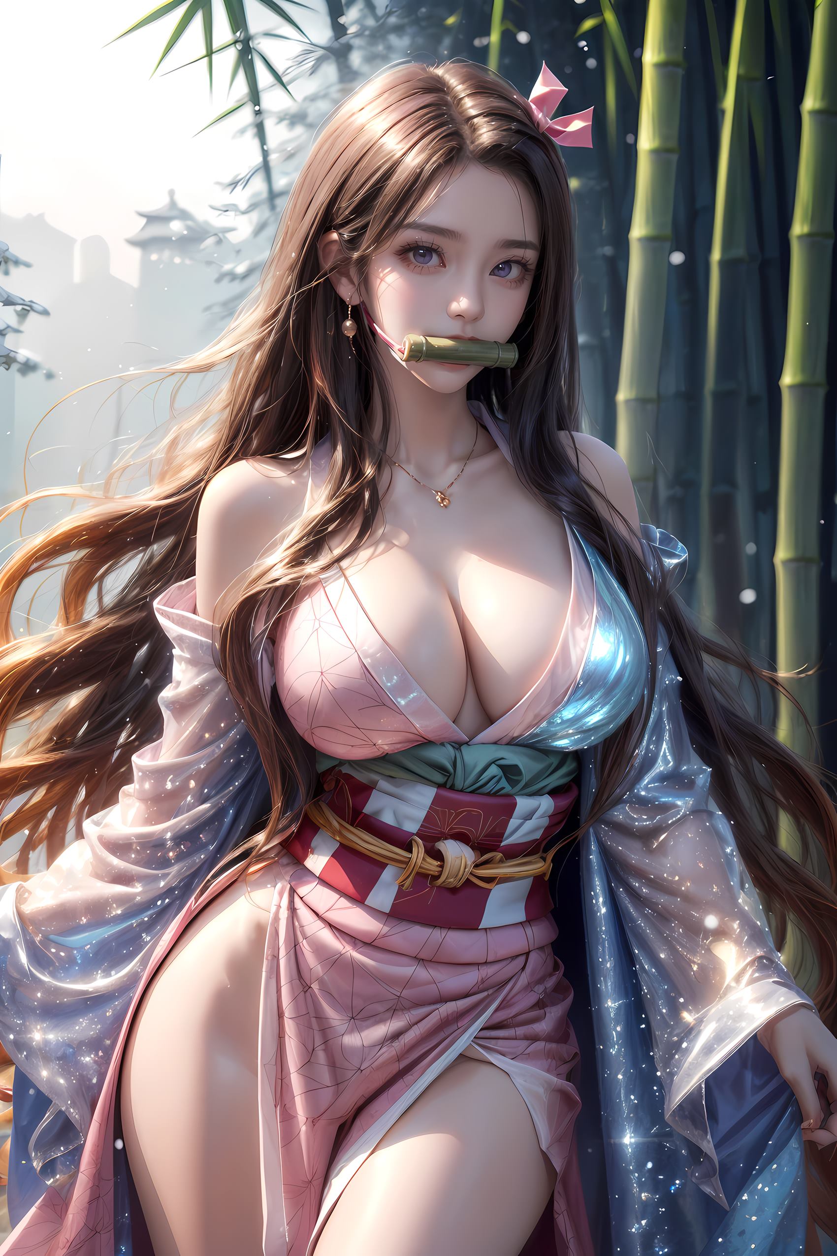 图片[12]-AI绘画 183 鬼灭之刃-祢豆子[28P] – 速更版-美库