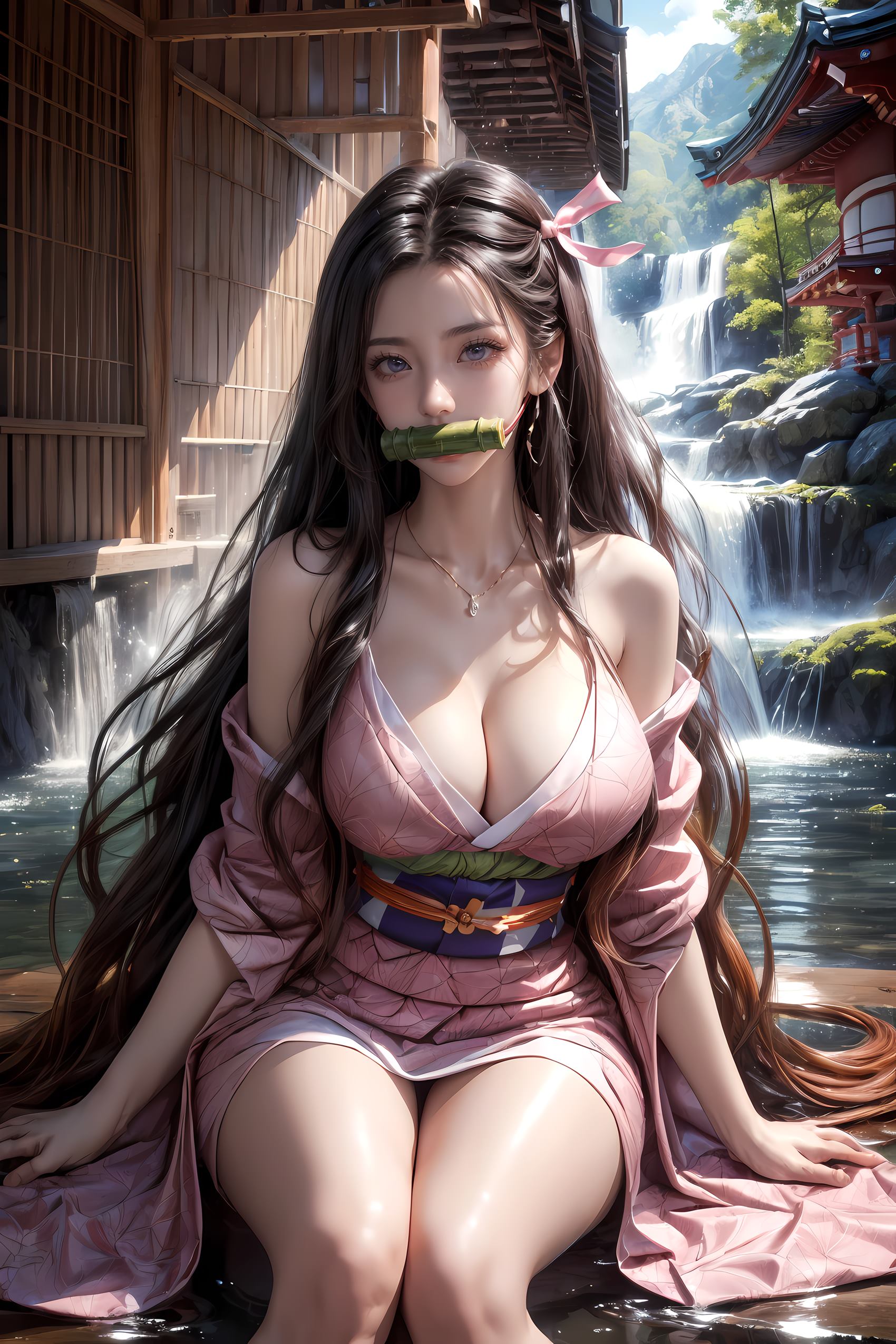 图片[13]-AI绘画 183 鬼灭之刃-祢豆子[28P] – 速更版-美库