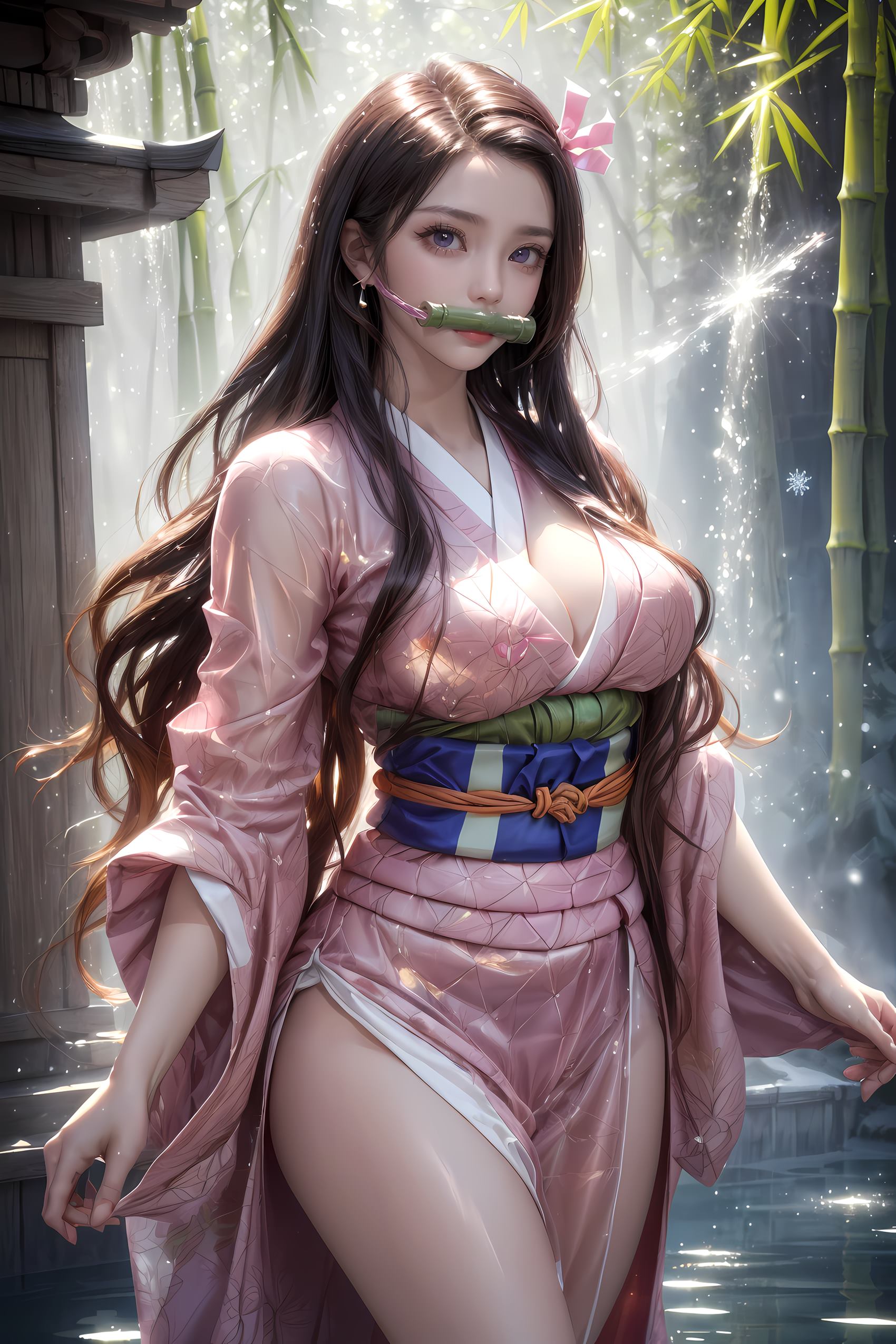 图片[14]-AI绘画 183 鬼灭之刃-祢豆子[28P] – 速更版-美库