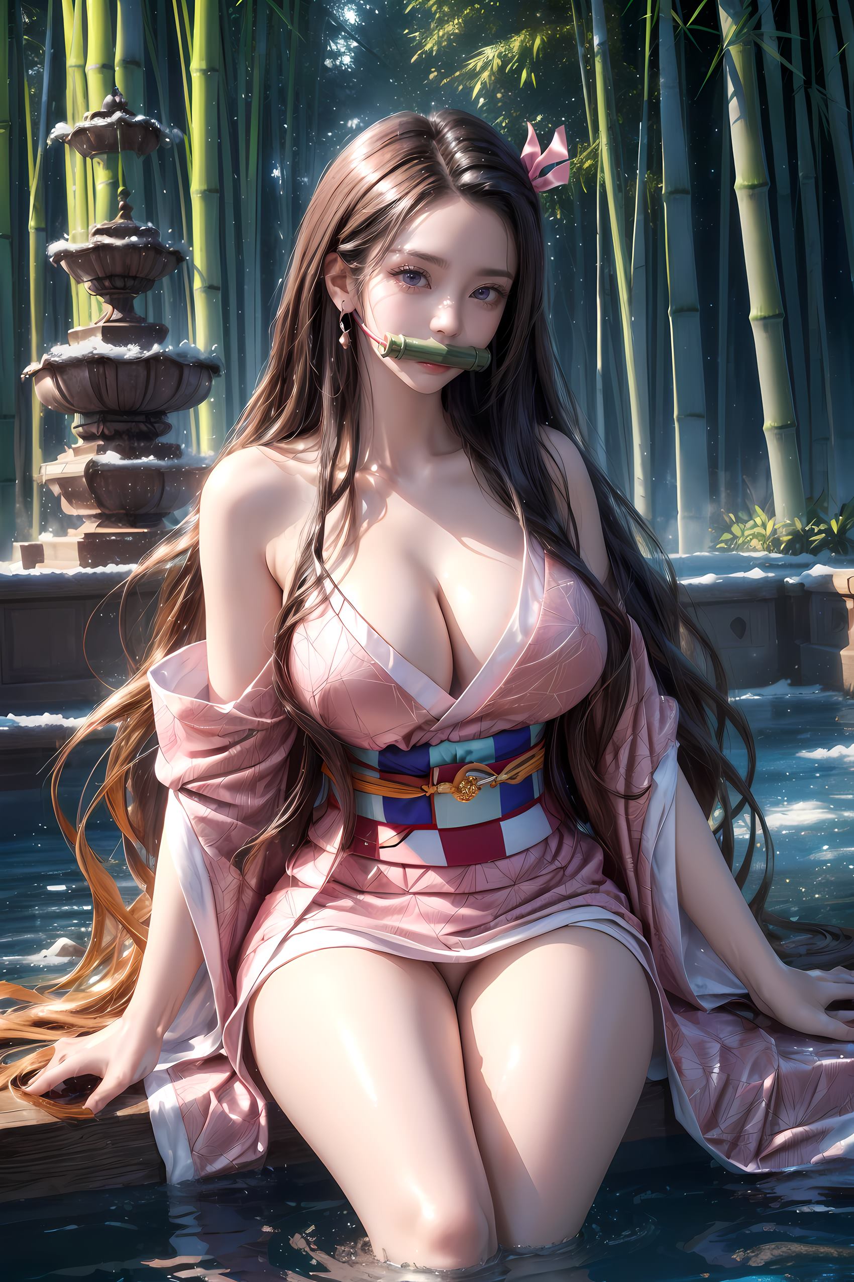 图片[17]-AI绘画 183 鬼灭之刃-祢豆子[28P] – 速更版-美库