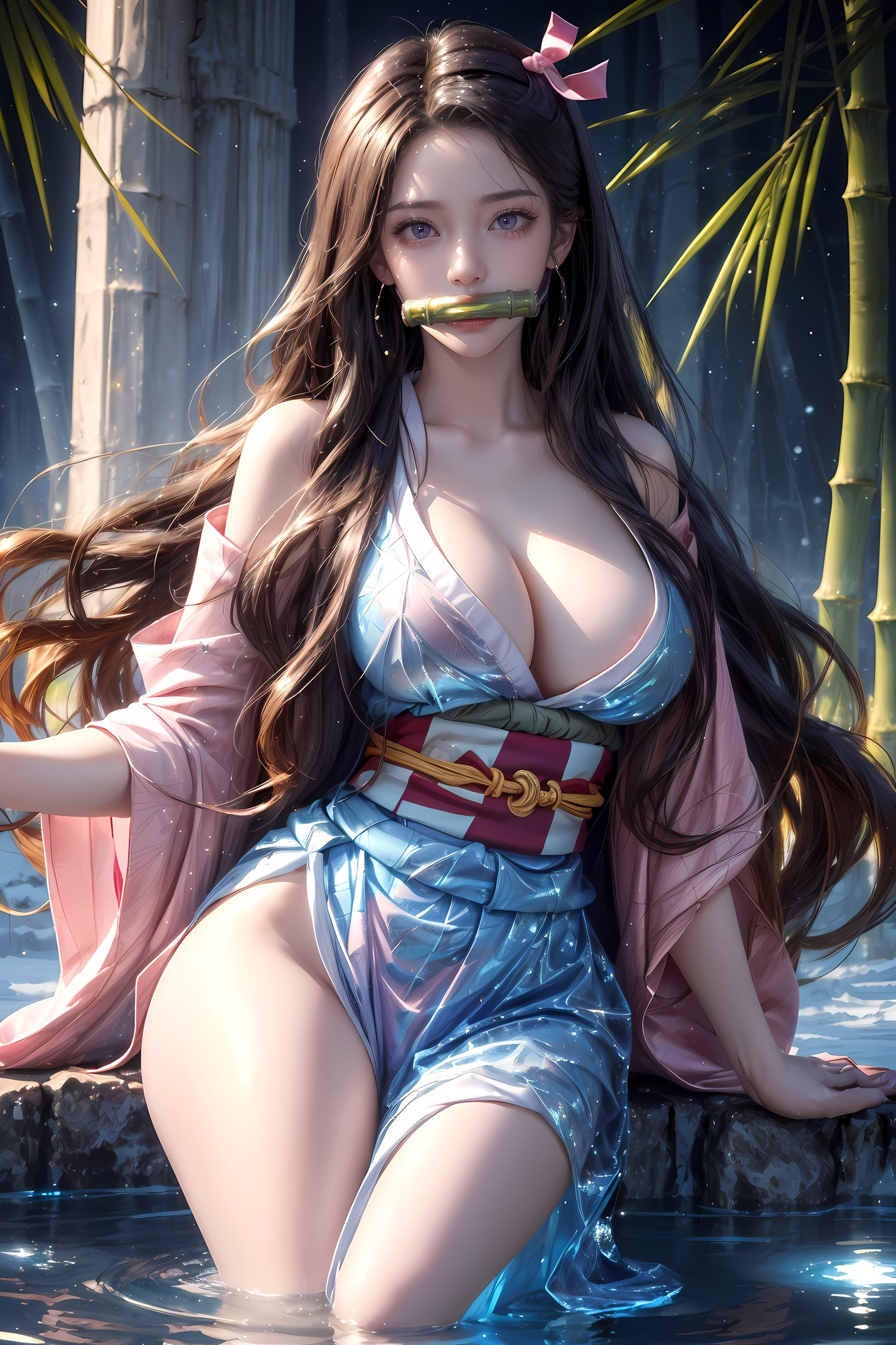 图片[19]-AI绘画 183 鬼灭之刃-祢豆子[28P] – 速更版-美库