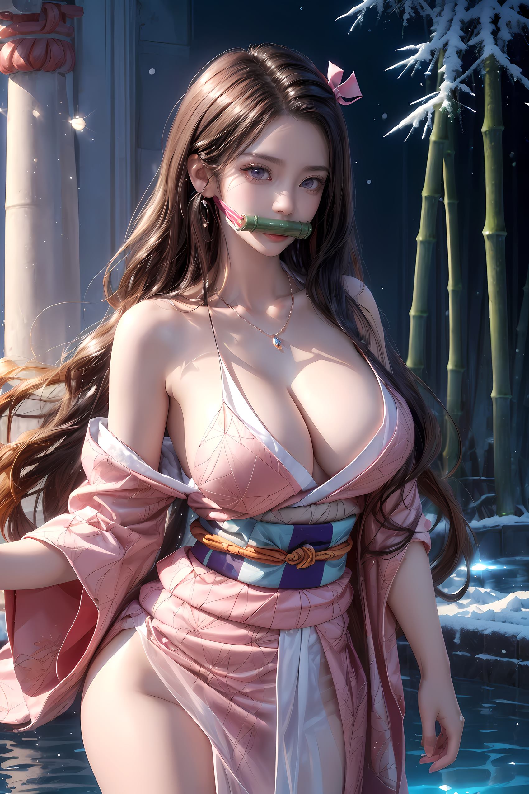 图片[21]-AI绘画 183 鬼灭之刃-祢豆子[28P] – 速更版-美库