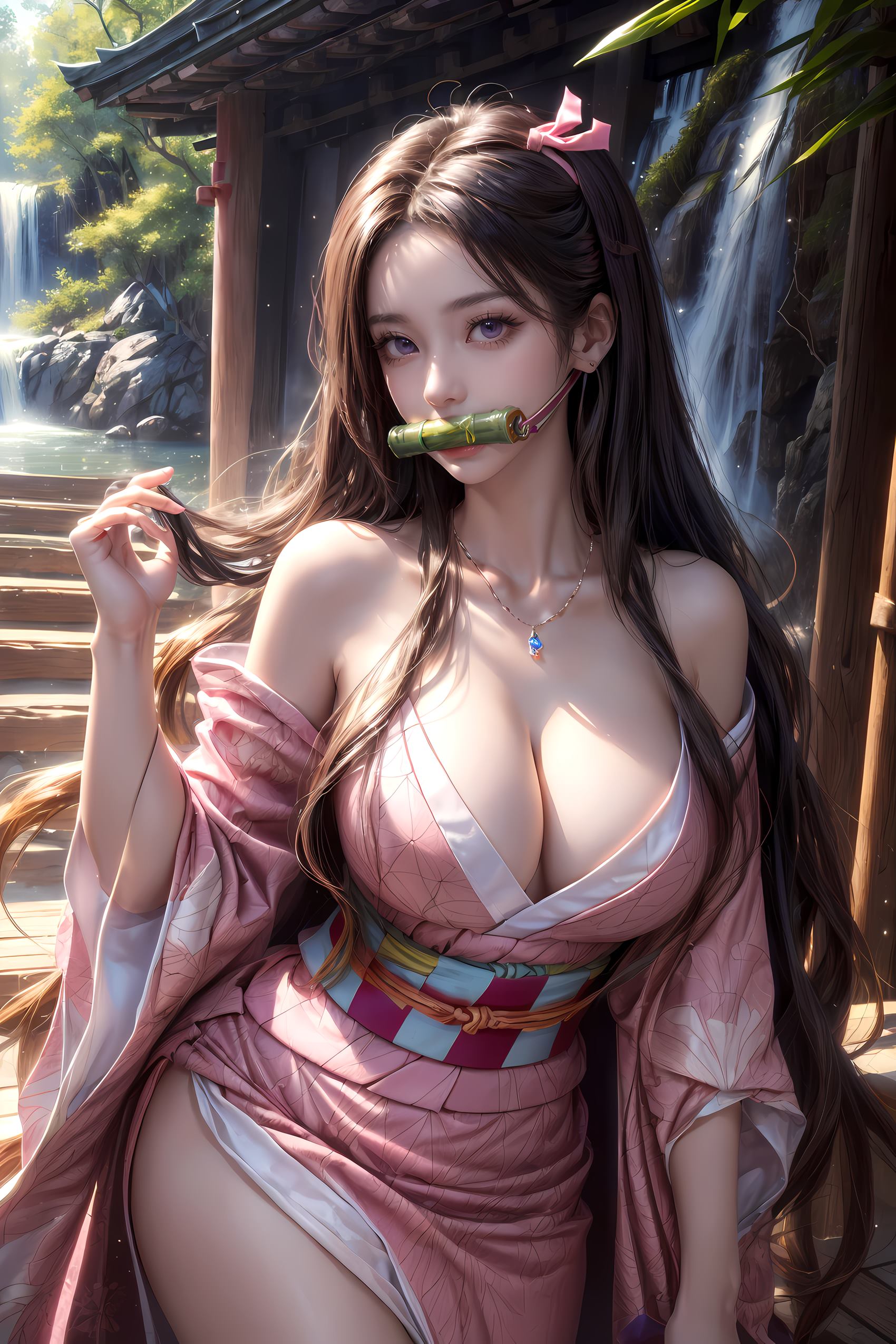 图片[24]-AI绘画 183 鬼灭之刃-祢豆子[28P] – 速更版-美库