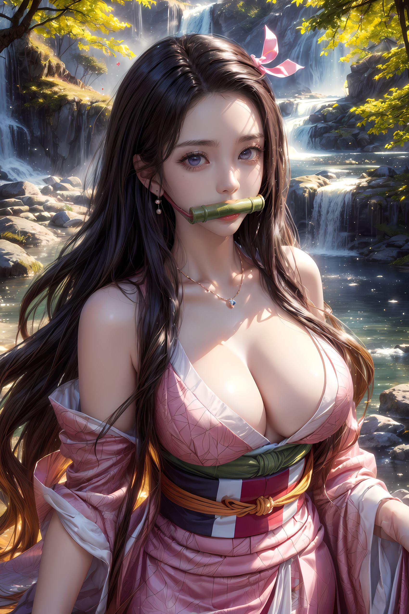 图片[25]-AI绘画 183 鬼灭之刃-祢豆子[28P] – 速更版-美库