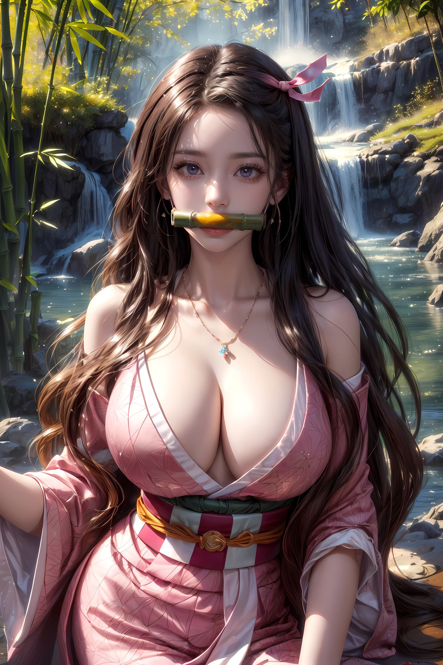 图片[26]-AI绘画 183 鬼灭之刃-祢豆子[28P] – 速更版-美库