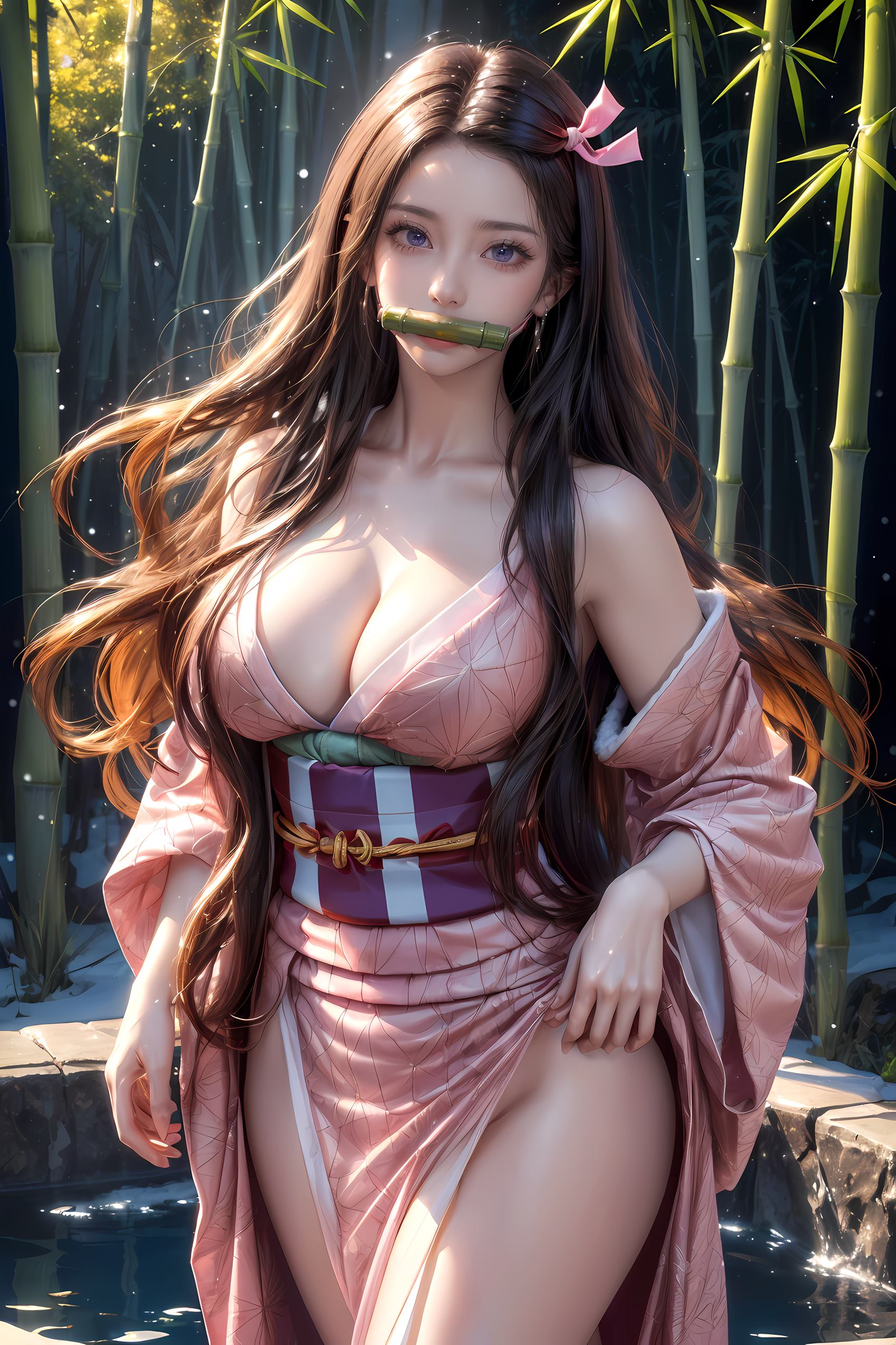 图片[28]-AI绘画 183 鬼灭之刃-祢豆子[28P] – 速更版-美库