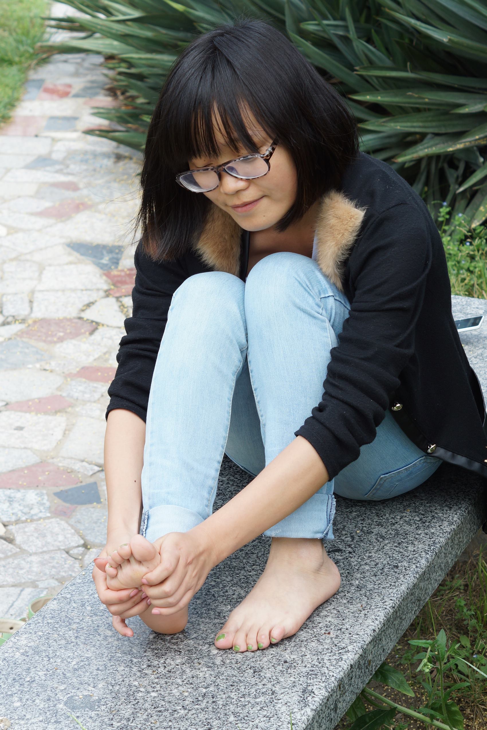 图片[10]-自由摄影 No.089 石凳上按摩玉足 [55P] – 速更版-美库