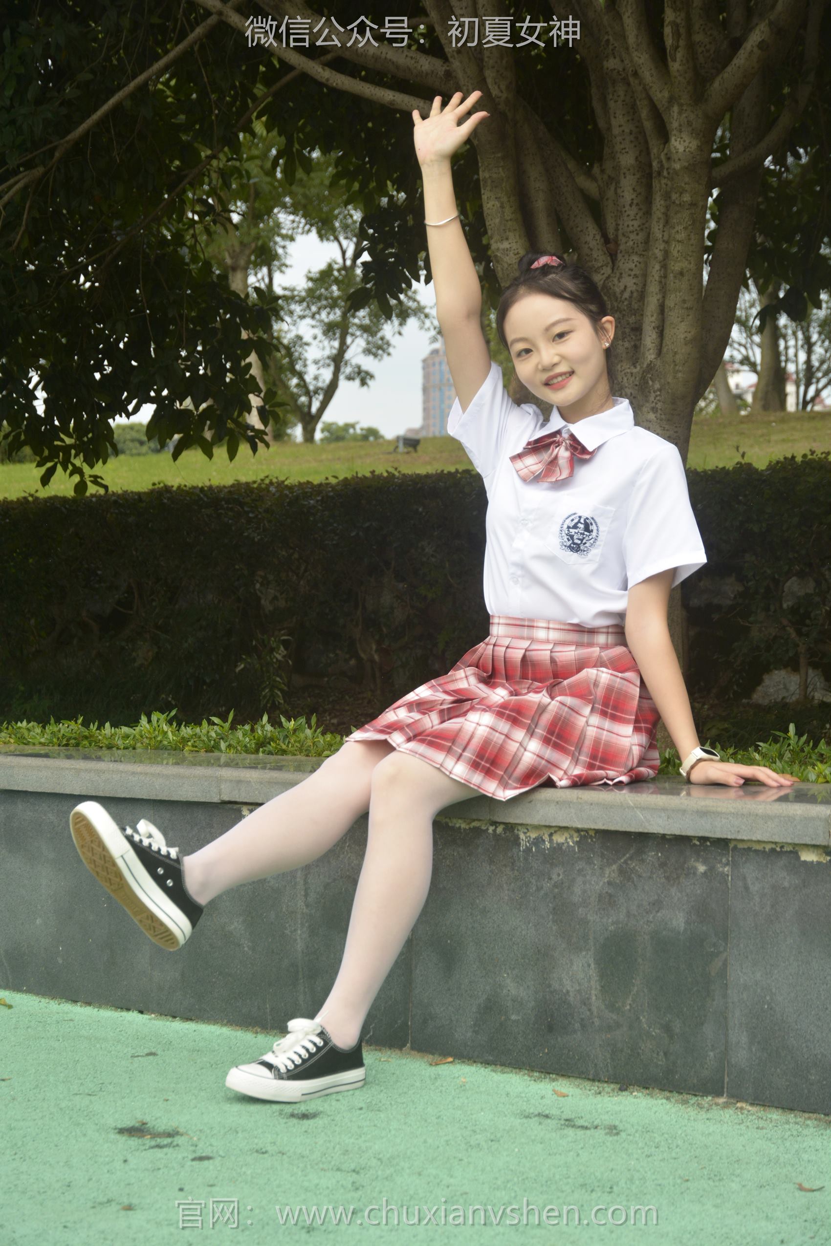 图片[50]-初夏女神 NO.101 双双 大红JK套[130P] – 速更版-美库