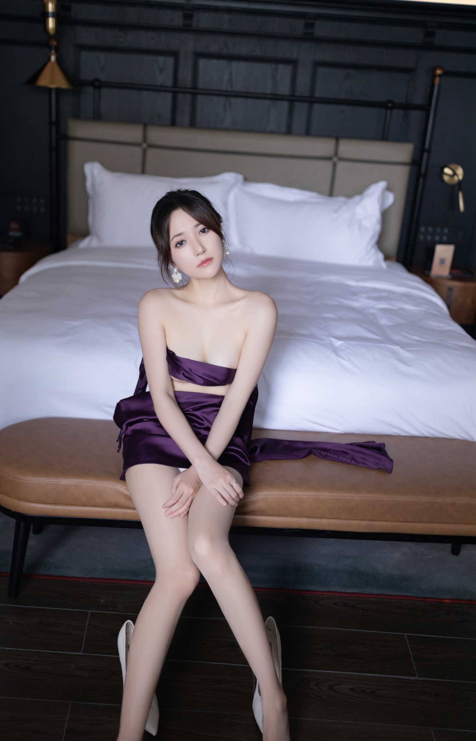 图片[27]-秀人内购@鱼子酱Fish – 内购私拍 紫色写真 [48P] – 速更版-美库