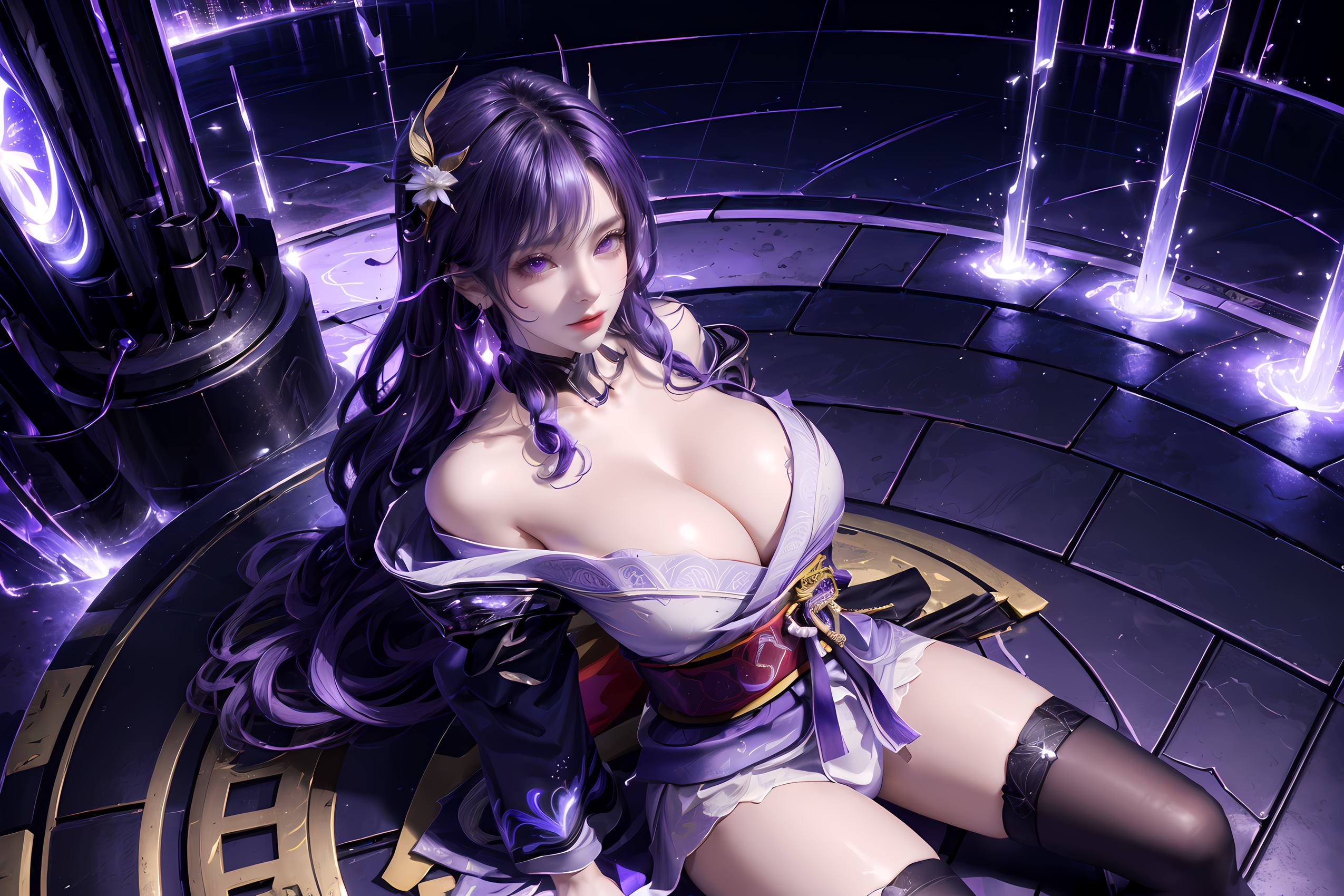 图片[11]-AI绘画 197 原神-雷电将军[19P] – 速更版-美库