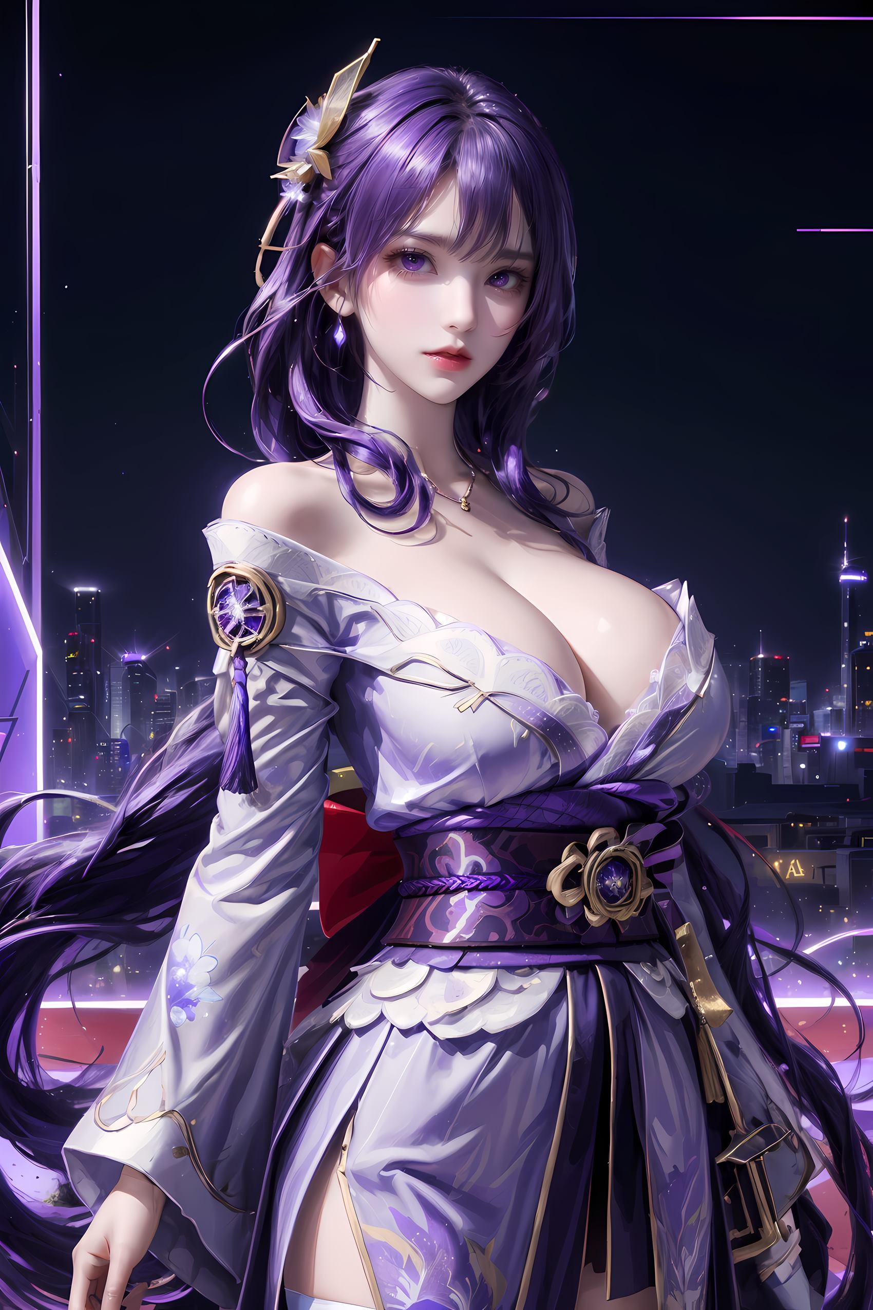 图片[12]-AI绘画 197 原神-雷电将军[19P] – 速更版-美库