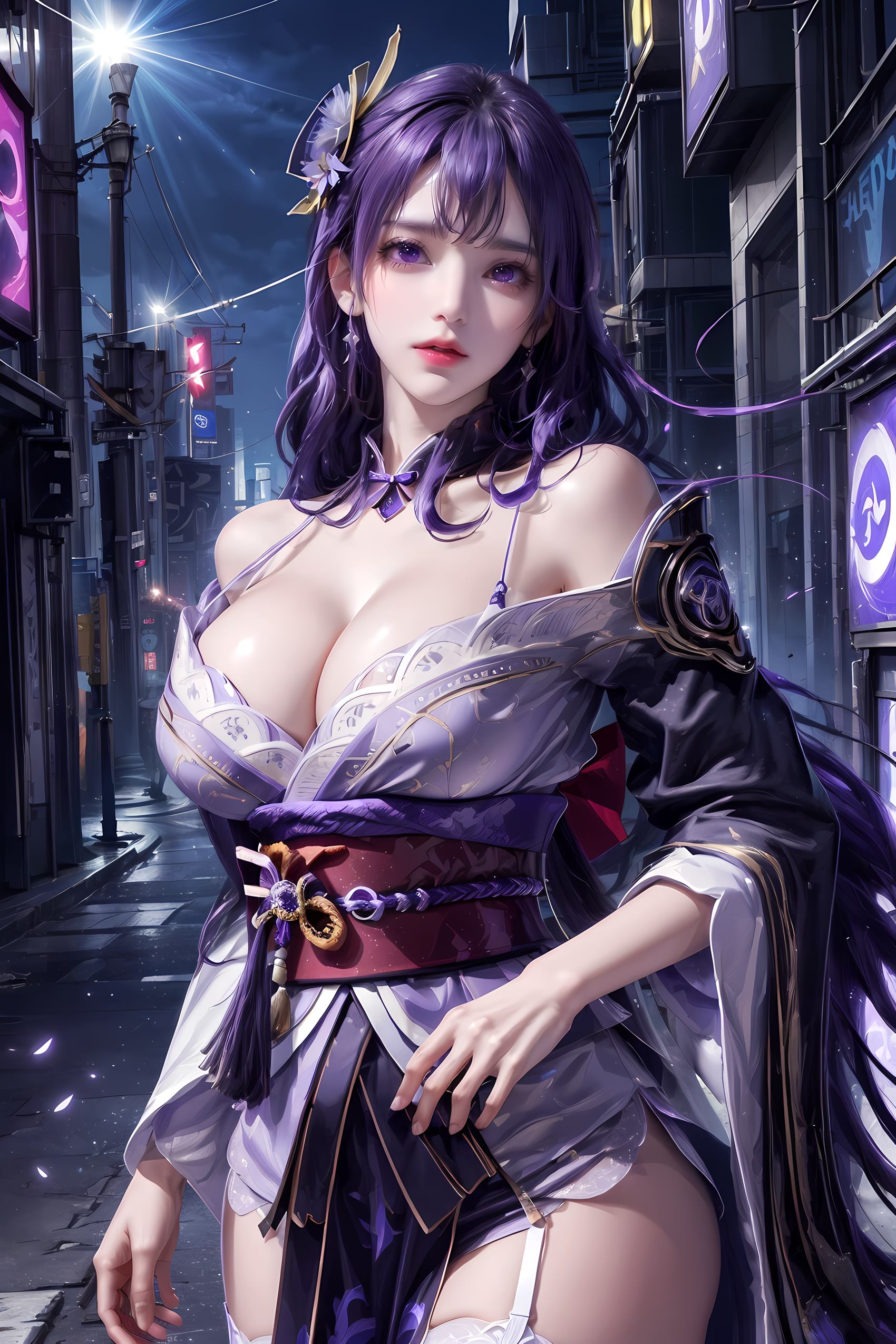 图片[14]-AI绘画 197 原神-雷电将军[19P] – 速更版-美库