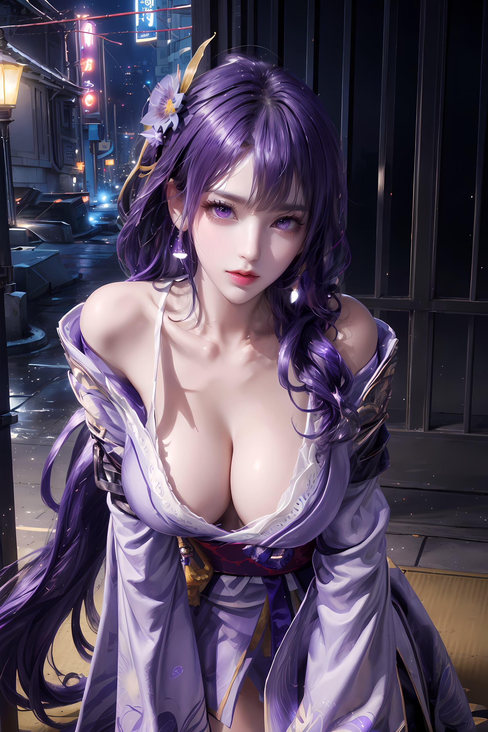 图片[16]-AI绘画 197 原神-雷电将军[19P] – 速更版-美库