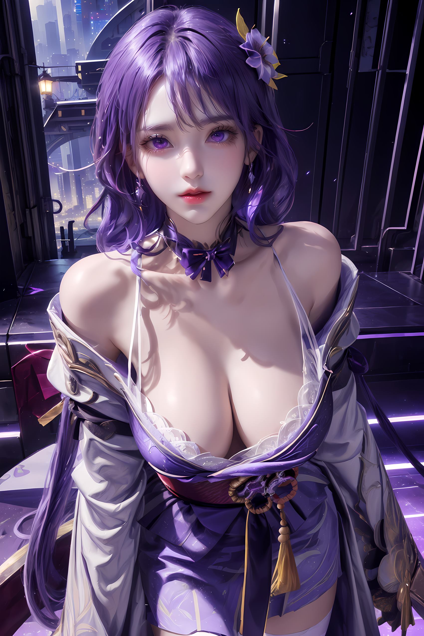 图片[17]-AI绘画 197 原神-雷电将军[19P] – 速更版-美库