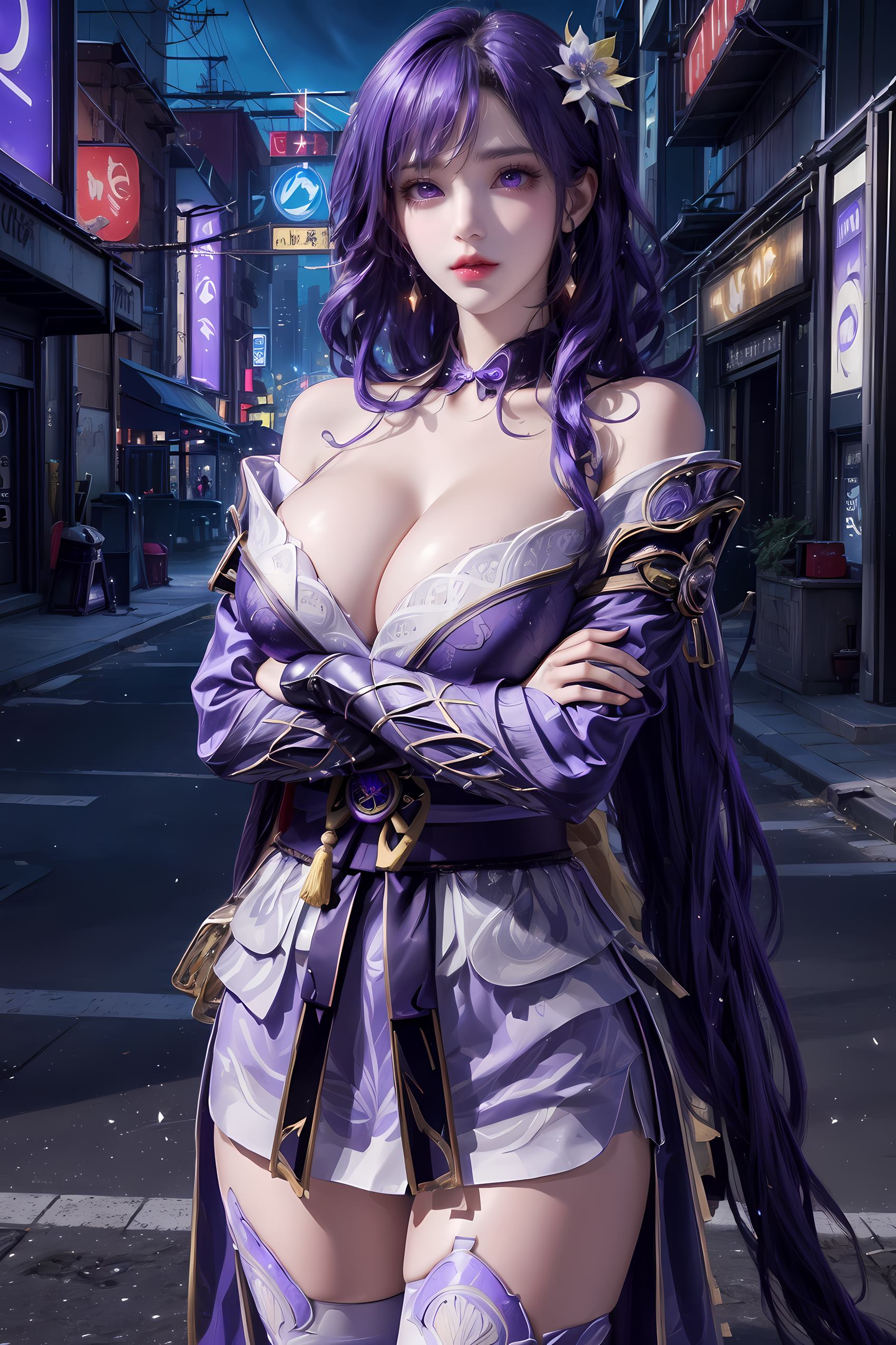 图片[18]-AI绘画 197 原神-雷电将军[19P] – 速更版-美库