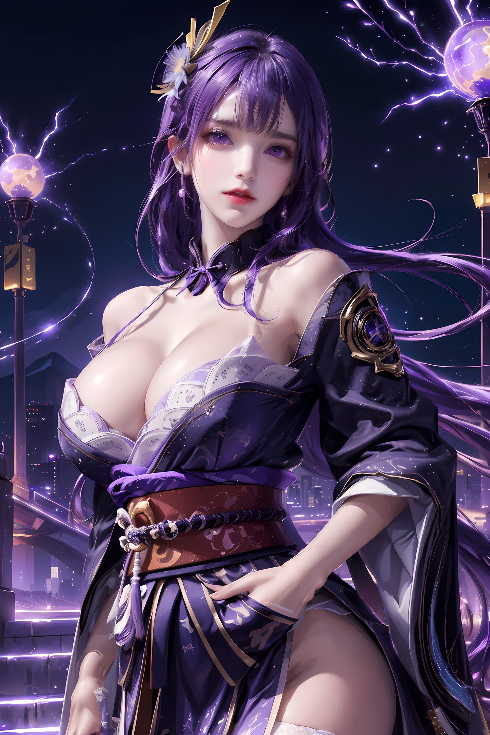 图片[20]-AI绘画 197 原神-雷电将军[19P] – 速更版-美库