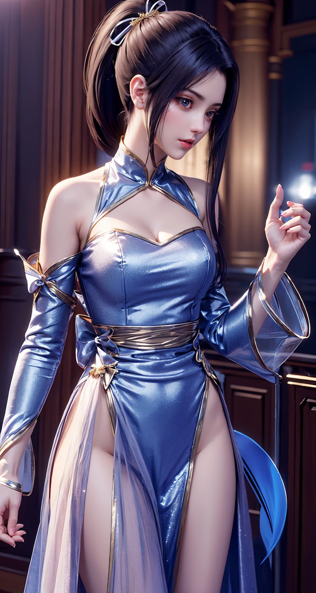 图片[12]-AI绘画 210 斗破苍穹-夭夜蓝色连衣裙[40P] – 速更版-美库