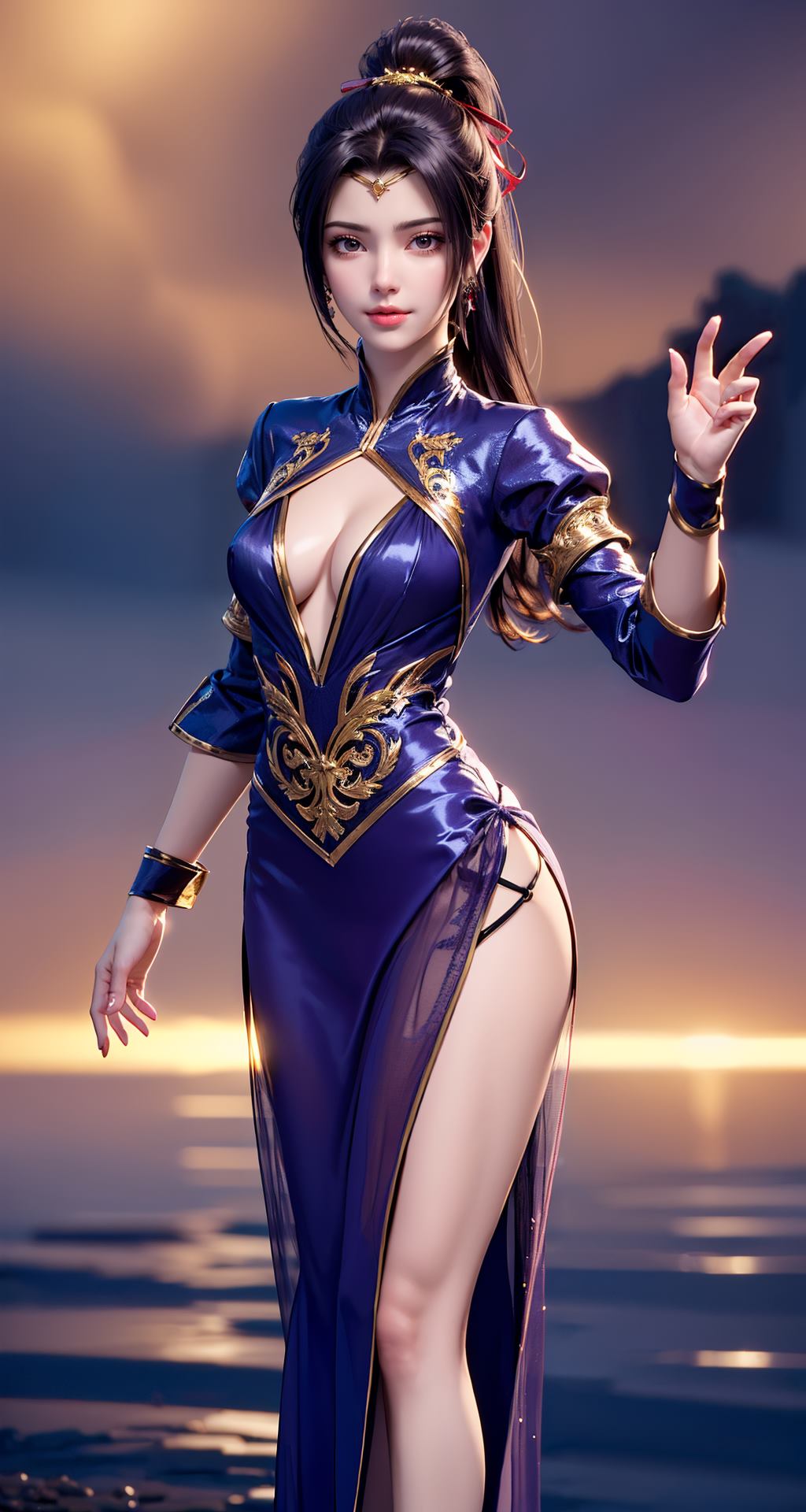 图片[17]-AI绘画 210 斗破苍穹-夭夜蓝色连衣裙[40P] – 速更版-美库