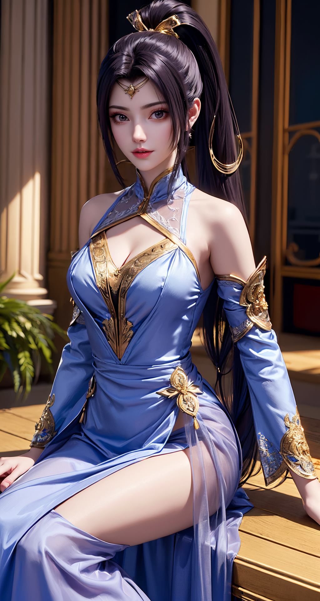 图片[19]-AI绘画 210 斗破苍穹-夭夜蓝色连衣裙[40P] – 速更版-美库