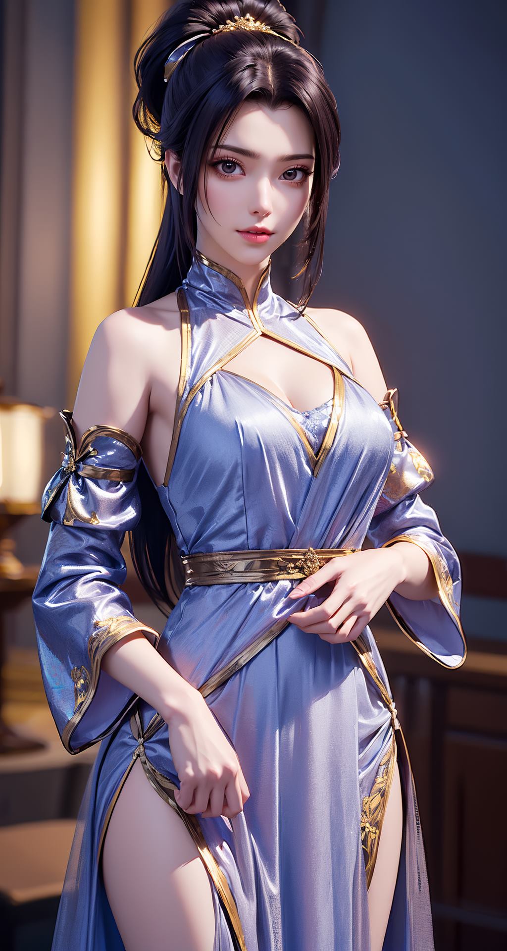 图片[22]-AI绘画 210 斗破苍穹-夭夜蓝色连衣裙[40P] – 速更版-美库