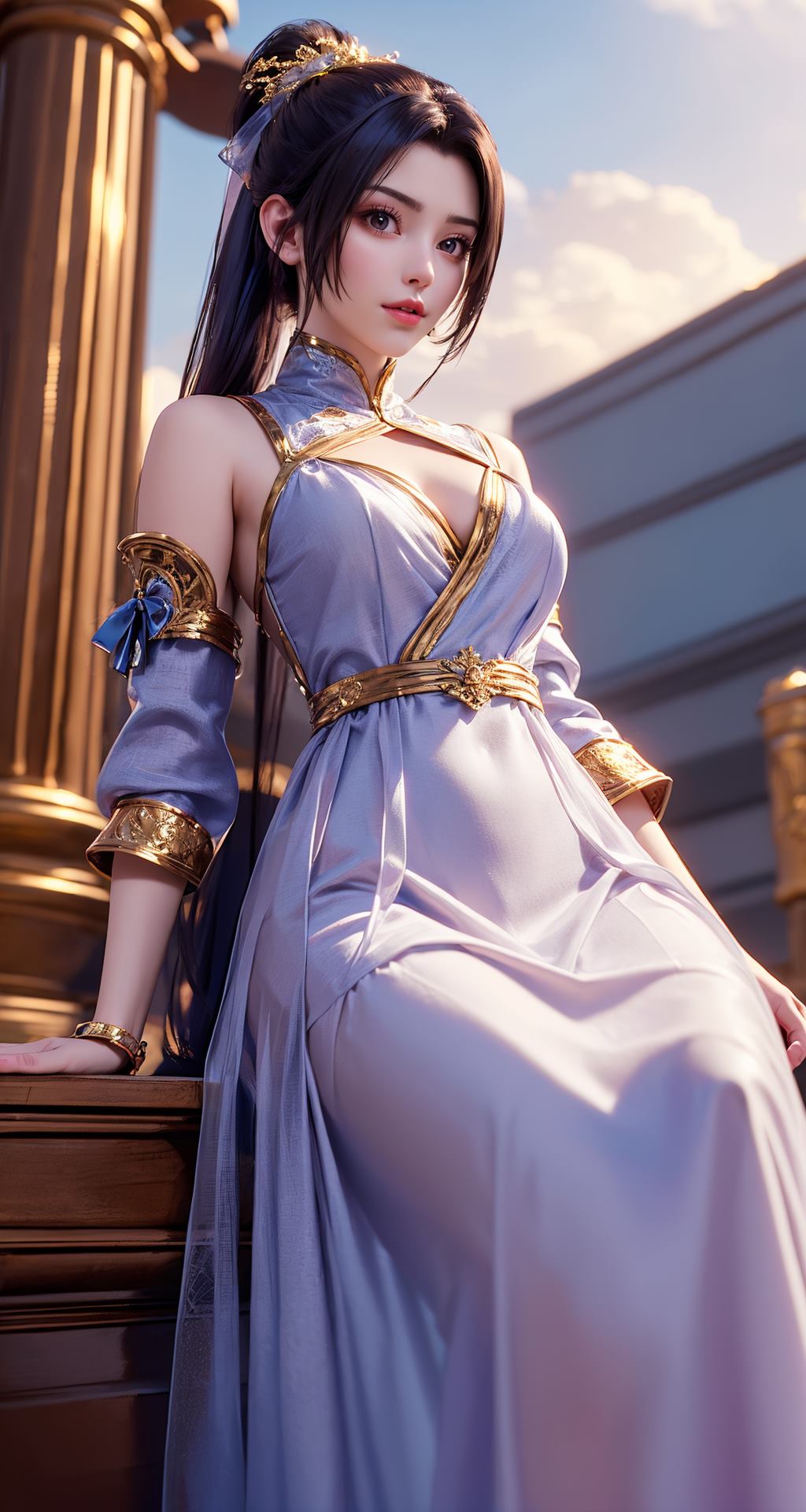 图片[24]-AI绘画 210 斗破苍穹-夭夜蓝色连衣裙[40P] – 速更版-美库