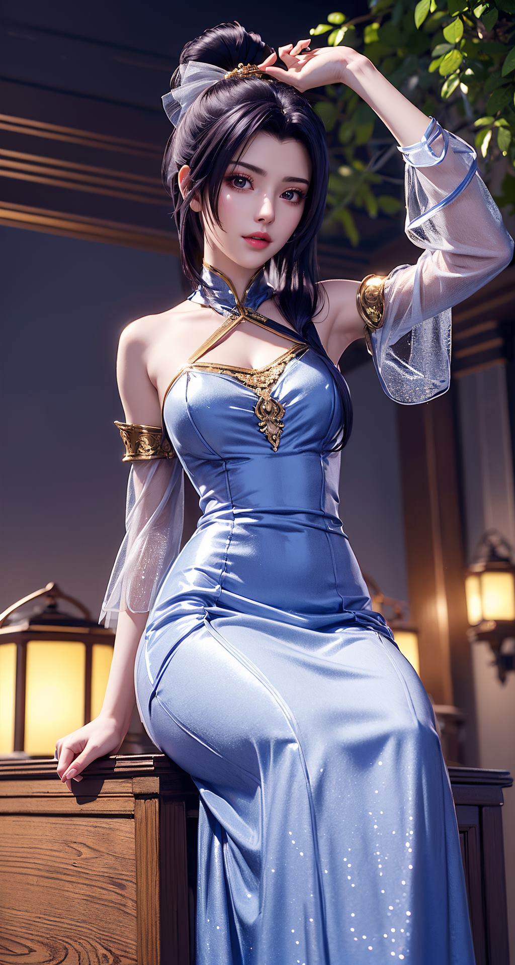 图片[28]-AI绘画 210 斗破苍穹-夭夜蓝色连衣裙[40P] – 速更版-美库