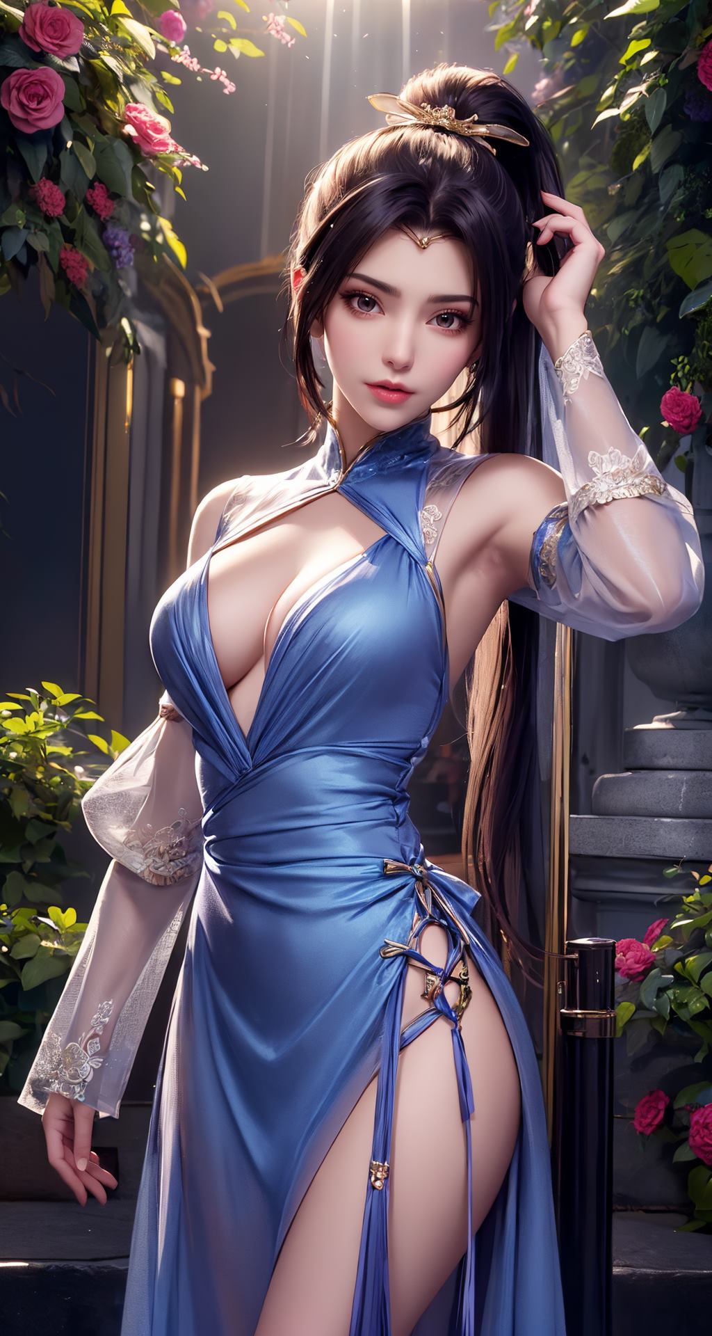 图片[31]-AI绘画 210 斗破苍穹-夭夜蓝色连衣裙[40P] – 速更版-美库