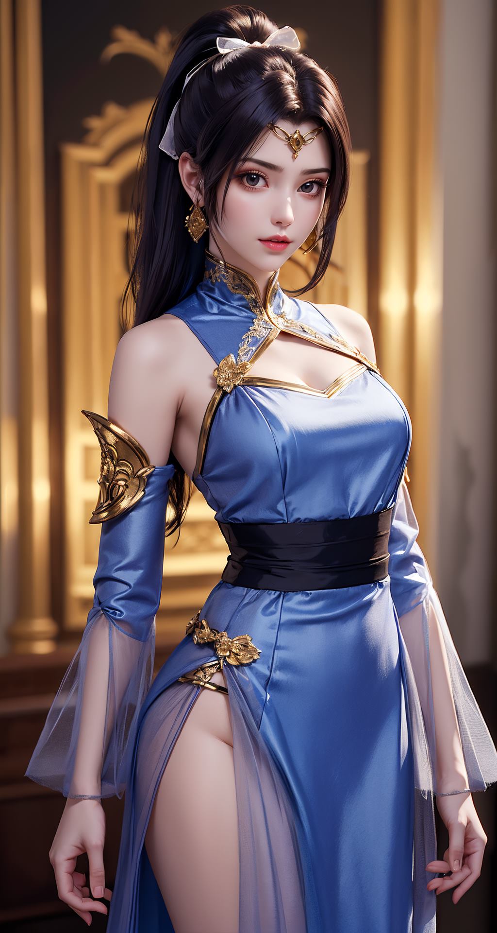 图片[33]-AI绘画 210 斗破苍穹-夭夜蓝色连衣裙[40P] – 速更版-美库