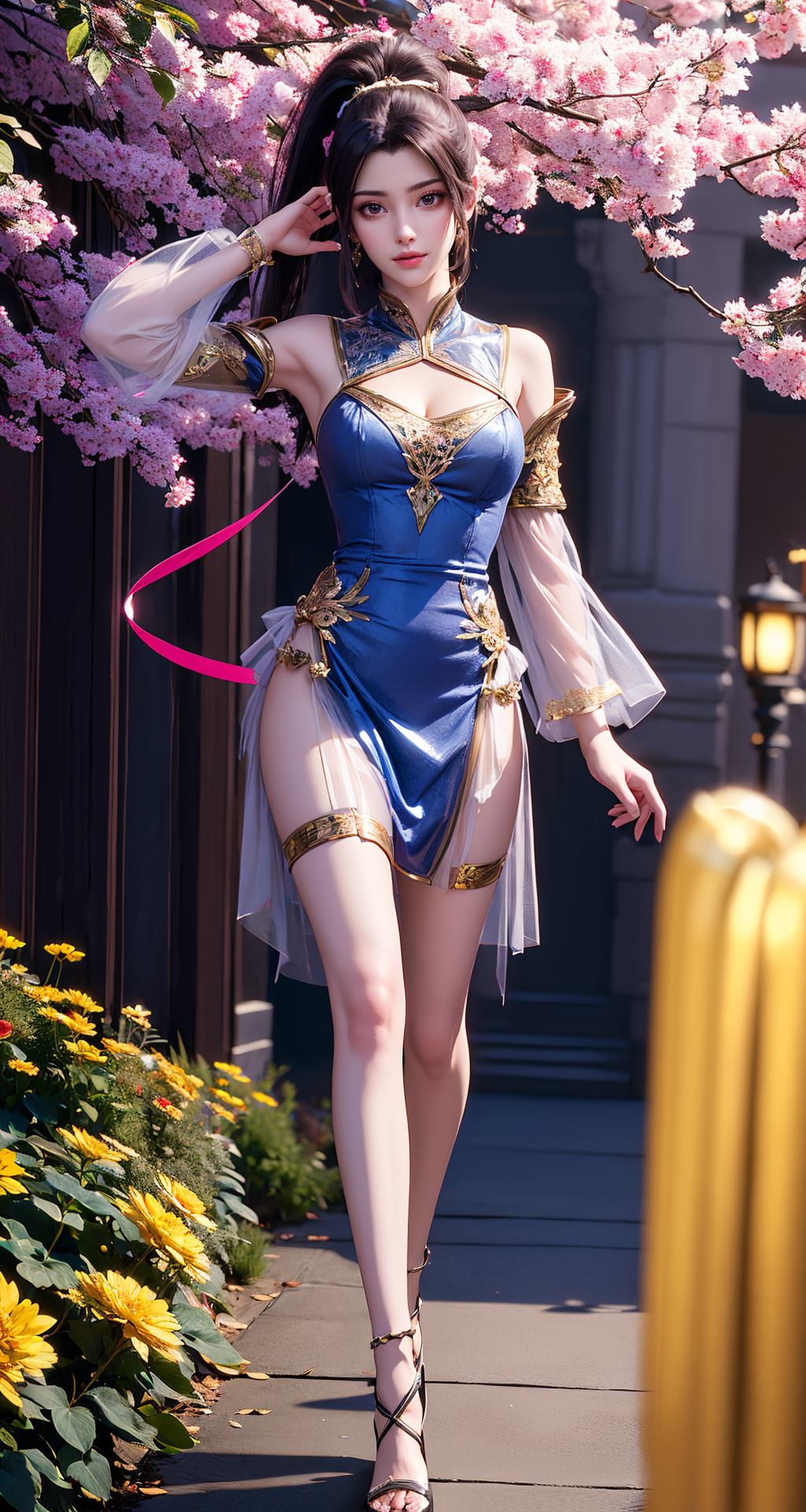 图片[38]-AI绘画 210 斗破苍穹-夭夜蓝色连衣裙[40P] – 速更版-美库