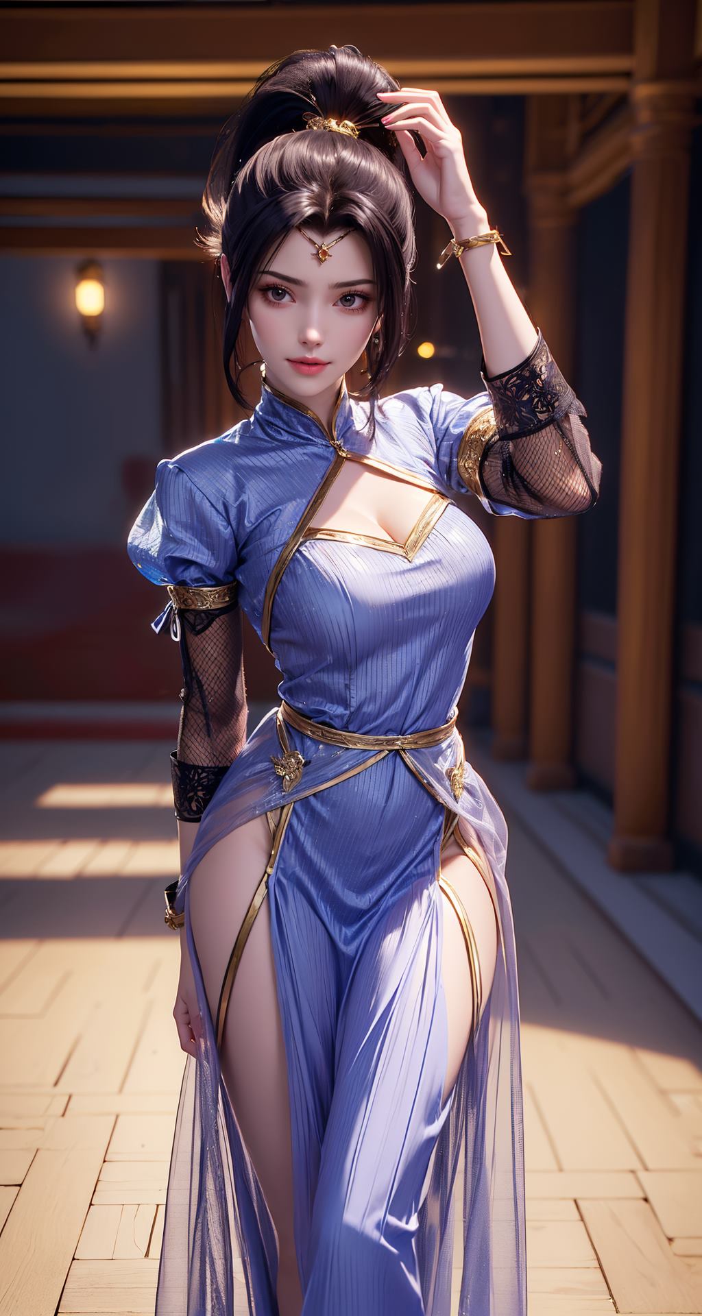 图片[40]-AI绘画 210 斗破苍穹-夭夜蓝色连衣裙[40P] – 速更版-美库