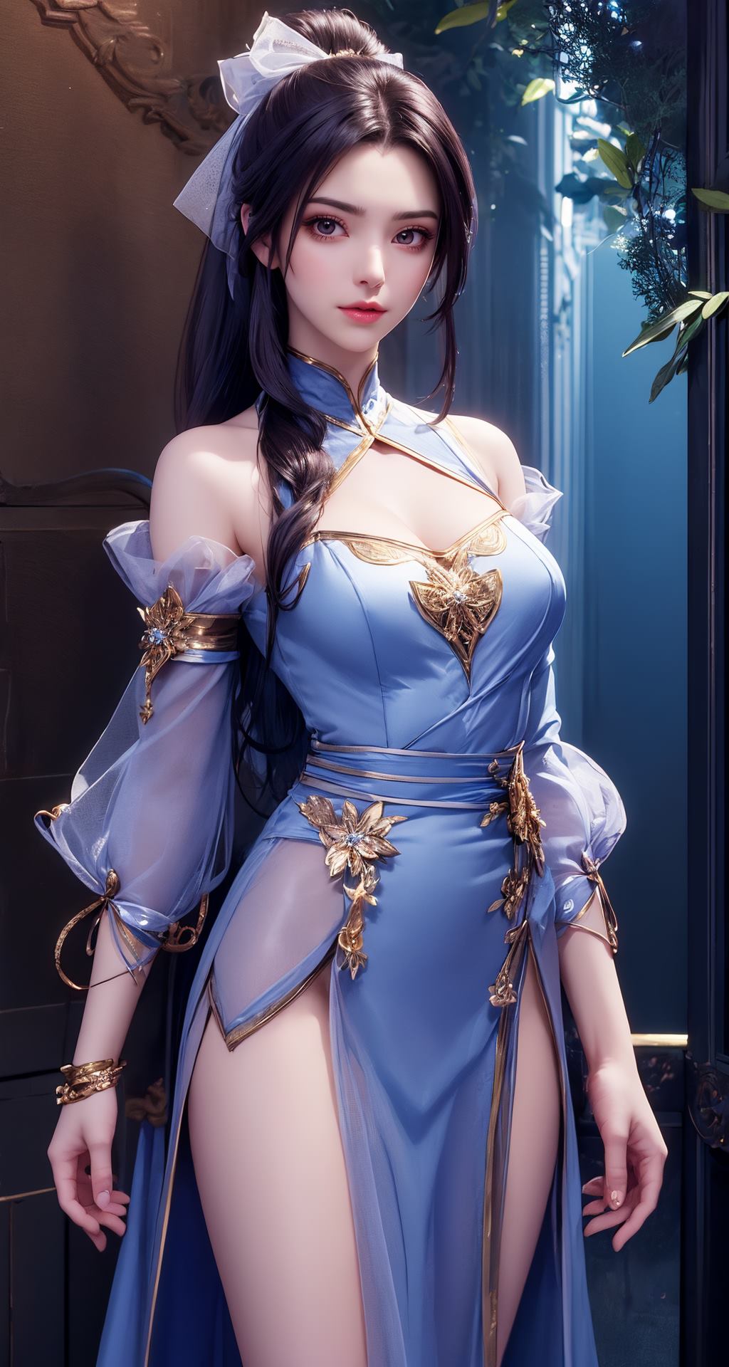 图片[41]-AI绘画 210 斗破苍穹-夭夜蓝色连衣裙[40P] – 速更版-美库