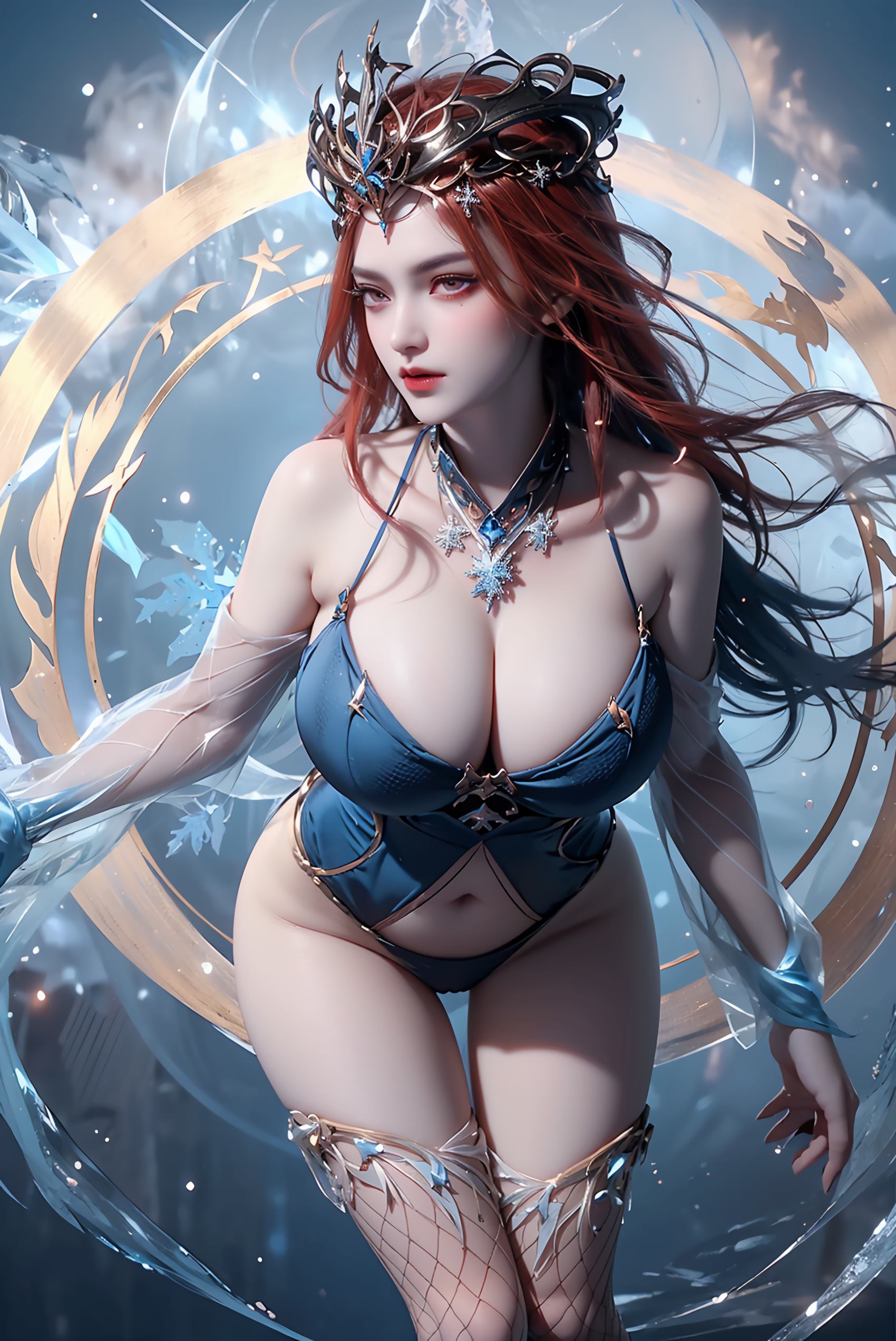 图片[13]-AI绘画 219 女魃 冰雪公主[152P] – 速更版-美库