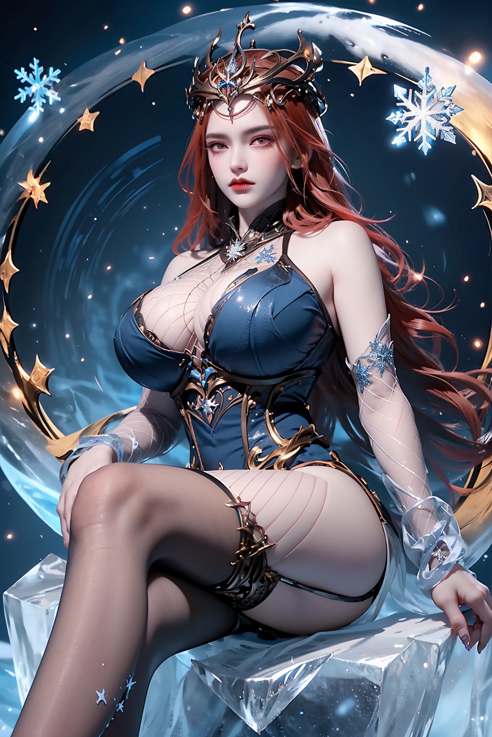 图片[17]-AI绘画 219 女魃 冰雪公主[152P] – 速更版-美库