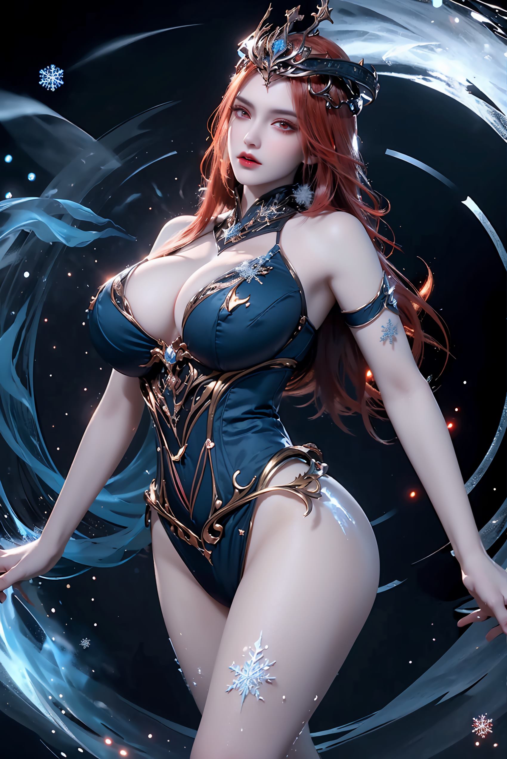 图片[34]-AI绘画 219 女魃 冰雪公主[152P] – 速更版-美库