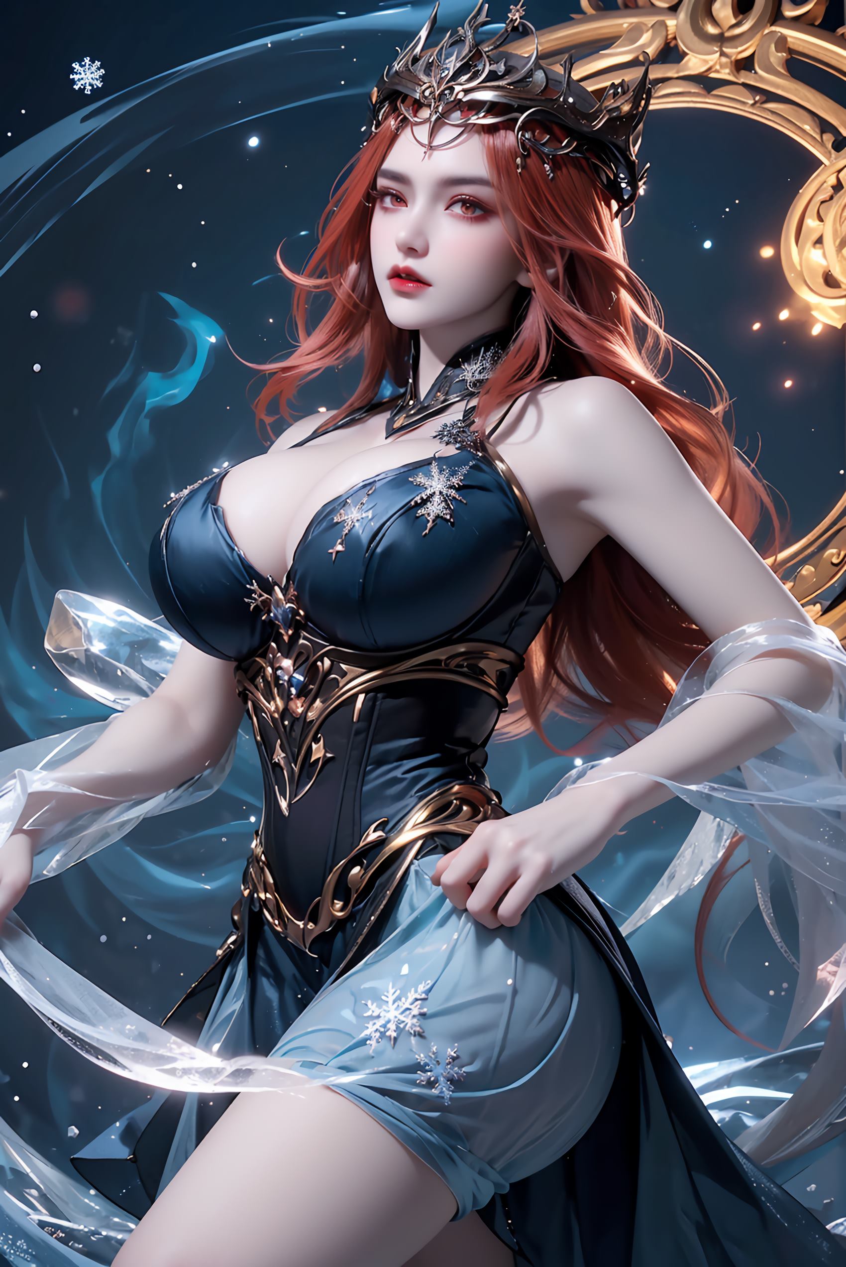 图片[35]-AI绘画 219 女魃 冰雪公主[152P] – 速更版-美库