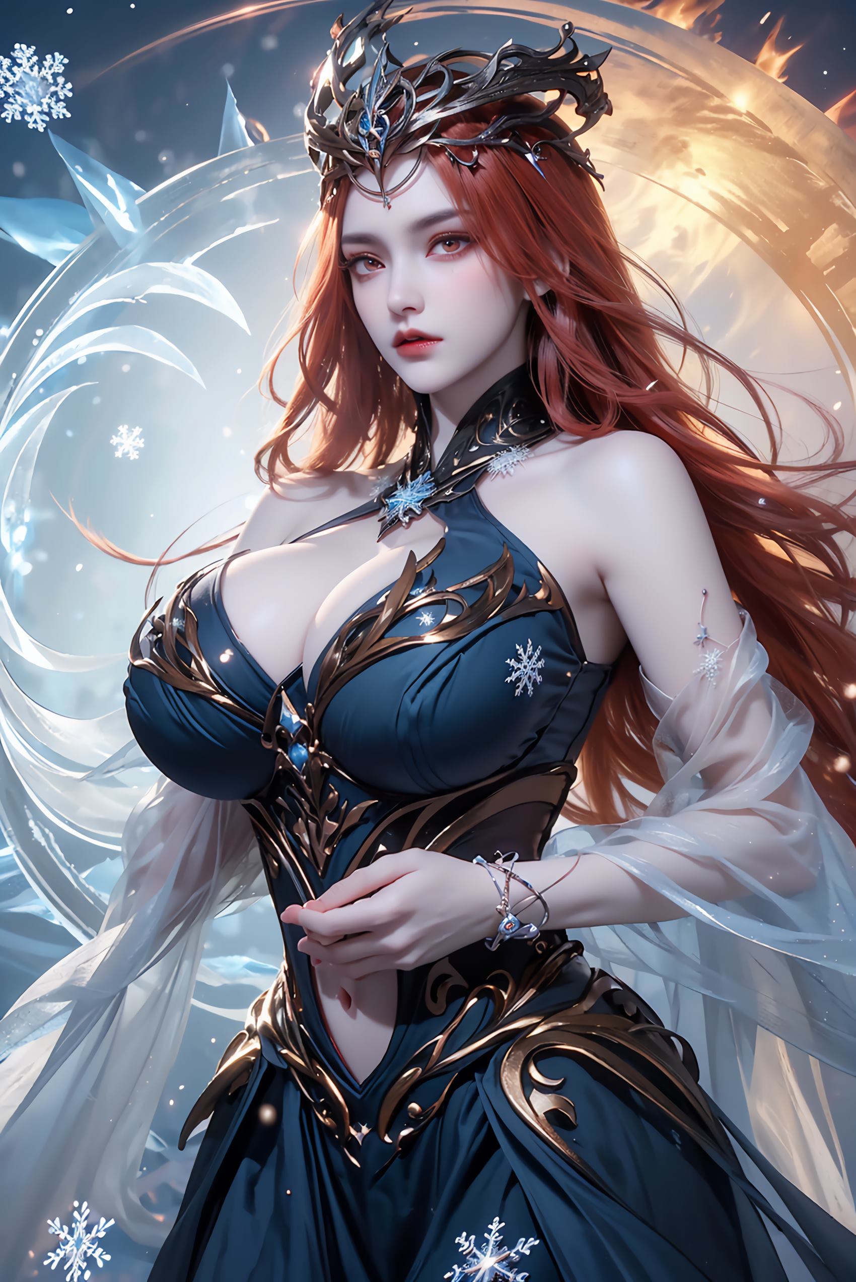 图片[36]-AI绘画 219 女魃 冰雪公主[152P] – 速更版-美库