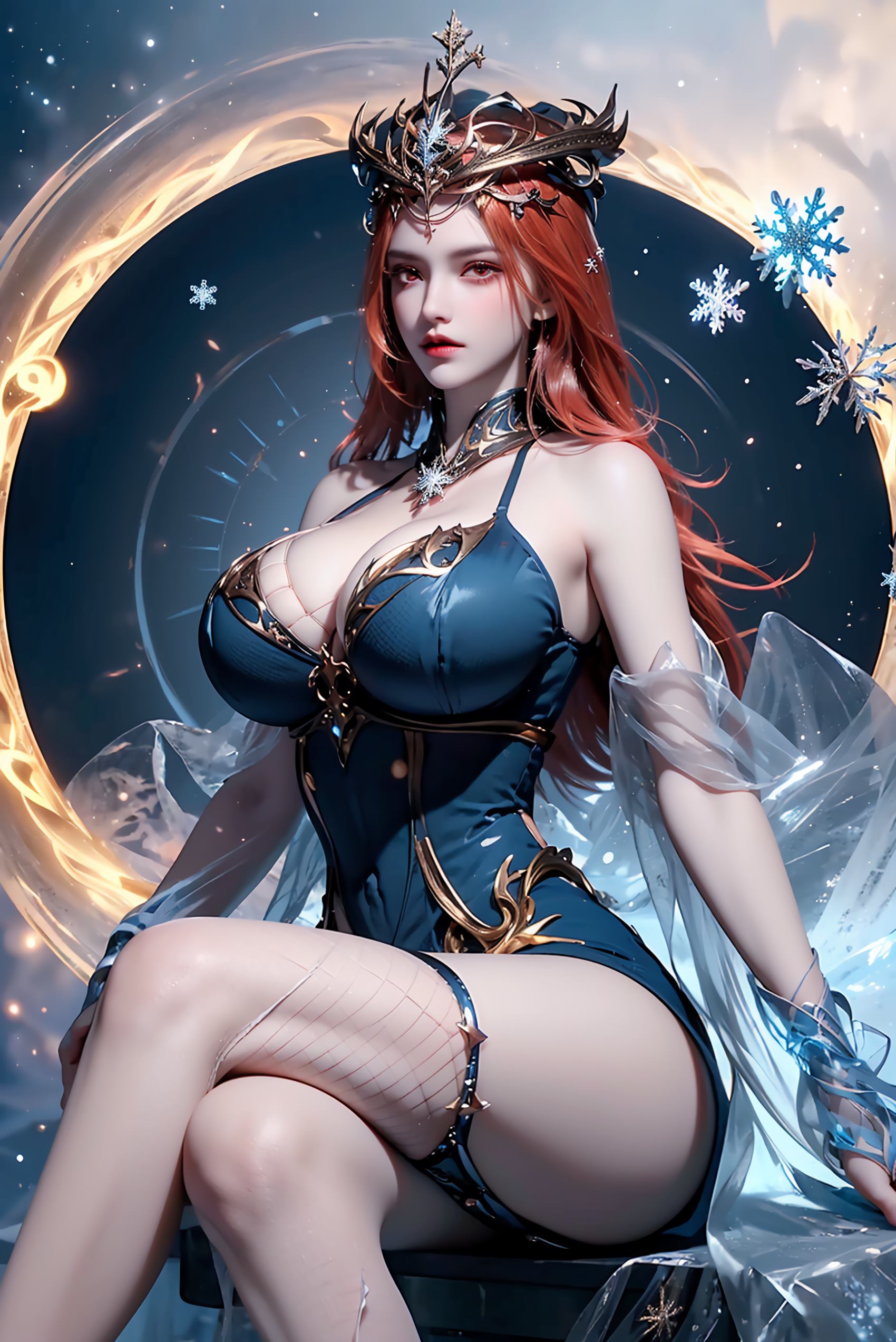 图片[37]-AI绘画 219 女魃 冰雪公主[152P] – 速更版-美库