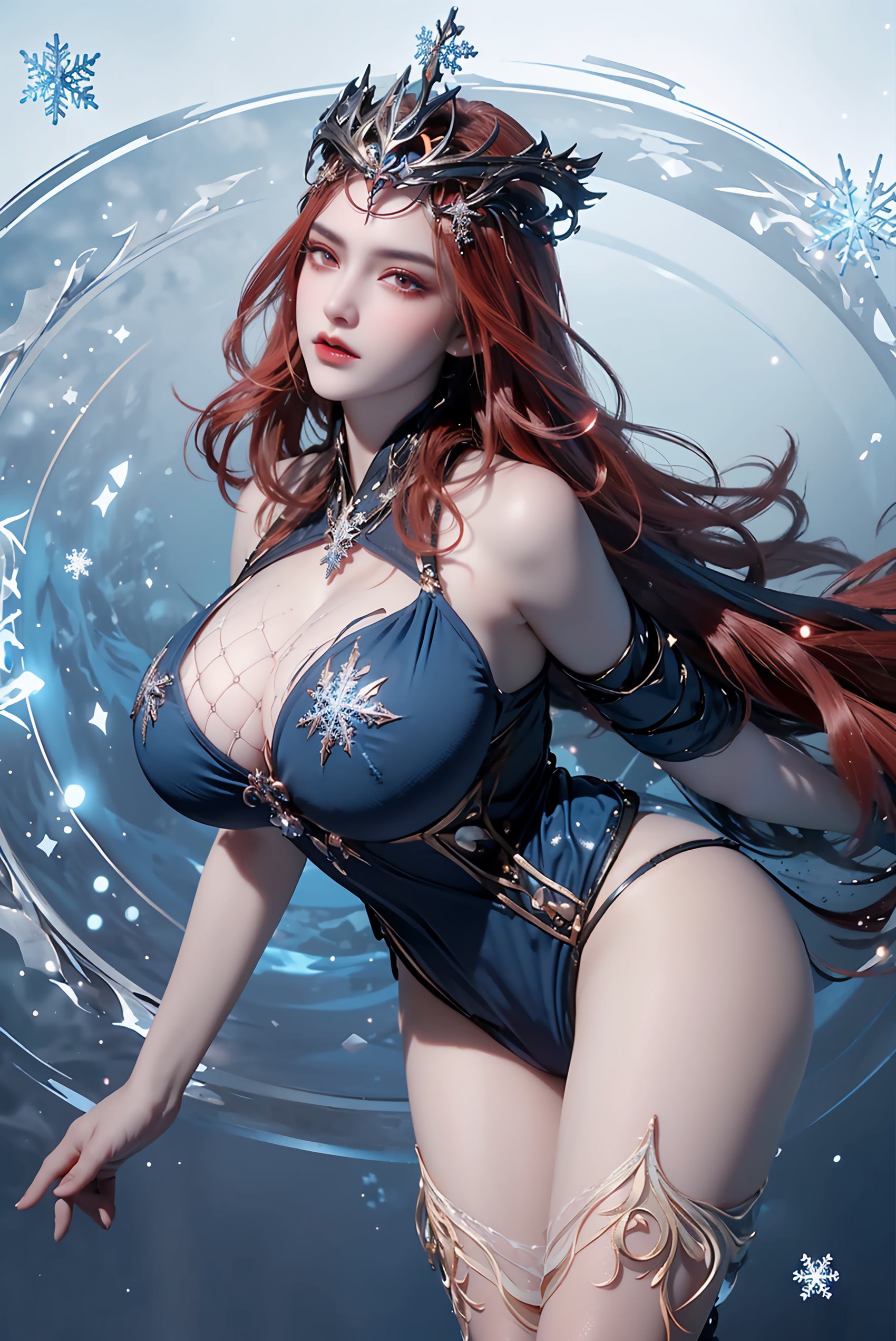 图片[39]-AI绘画 219 女魃 冰雪公主[152P] – 速更版-美库