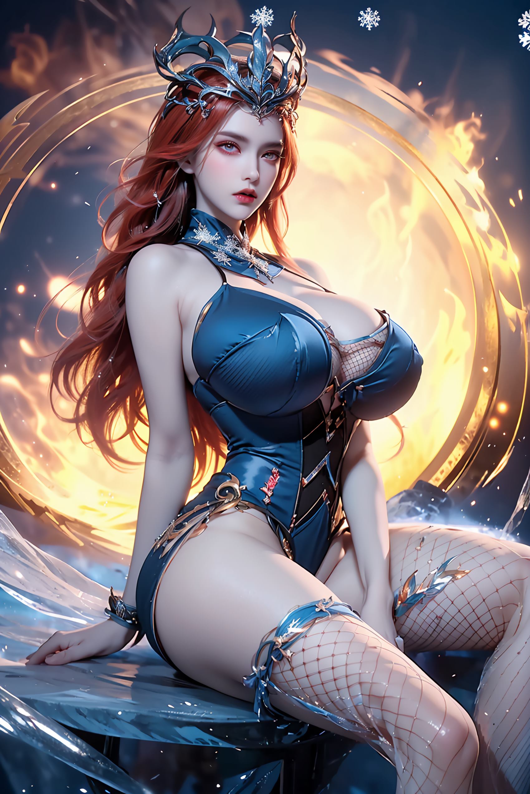 图片[43]-AI绘画 219 女魃 冰雪公主[152P] – 速更版-美库