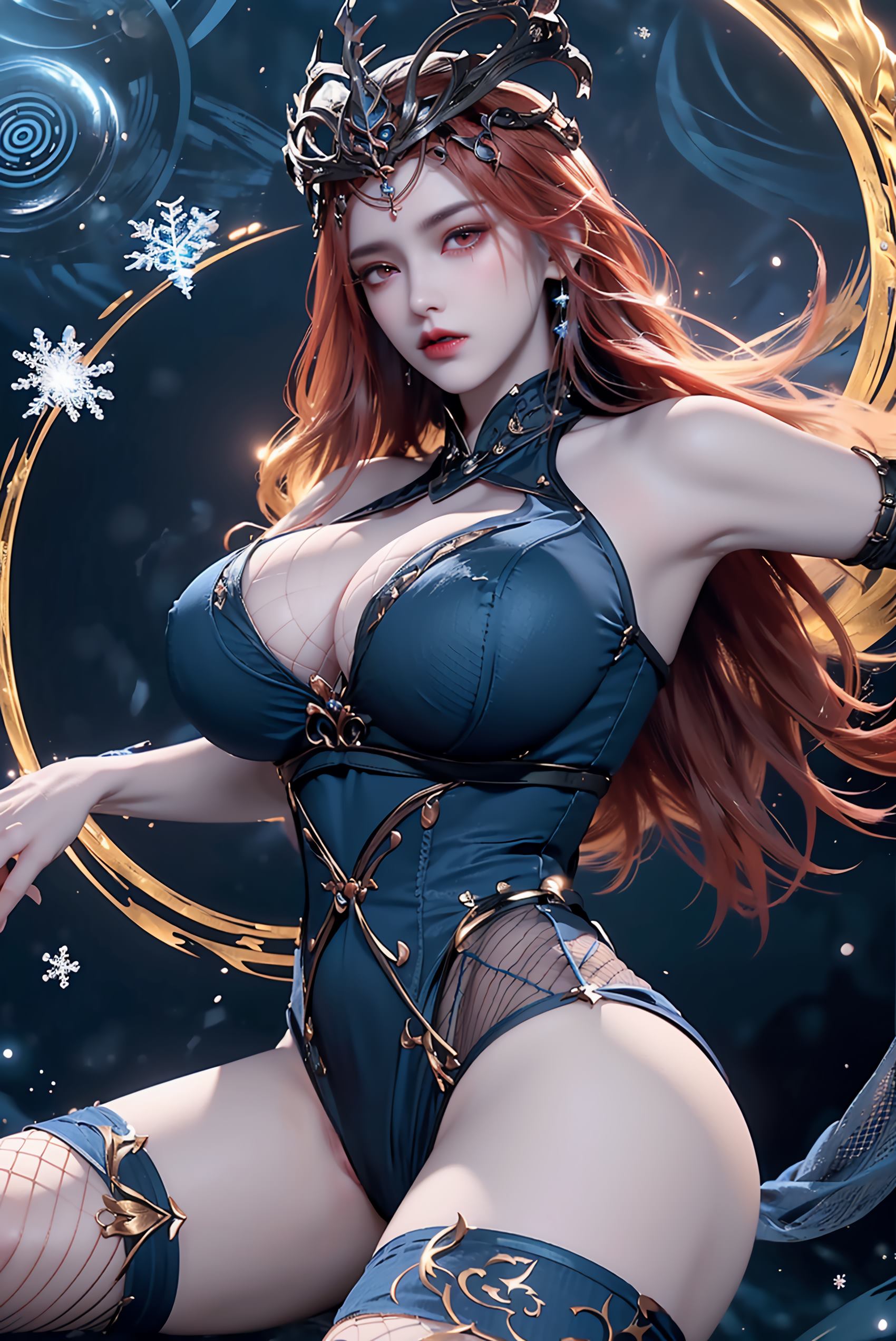 图片[45]-AI绘画 219 女魃 冰雪公主[152P] – 速更版-美库