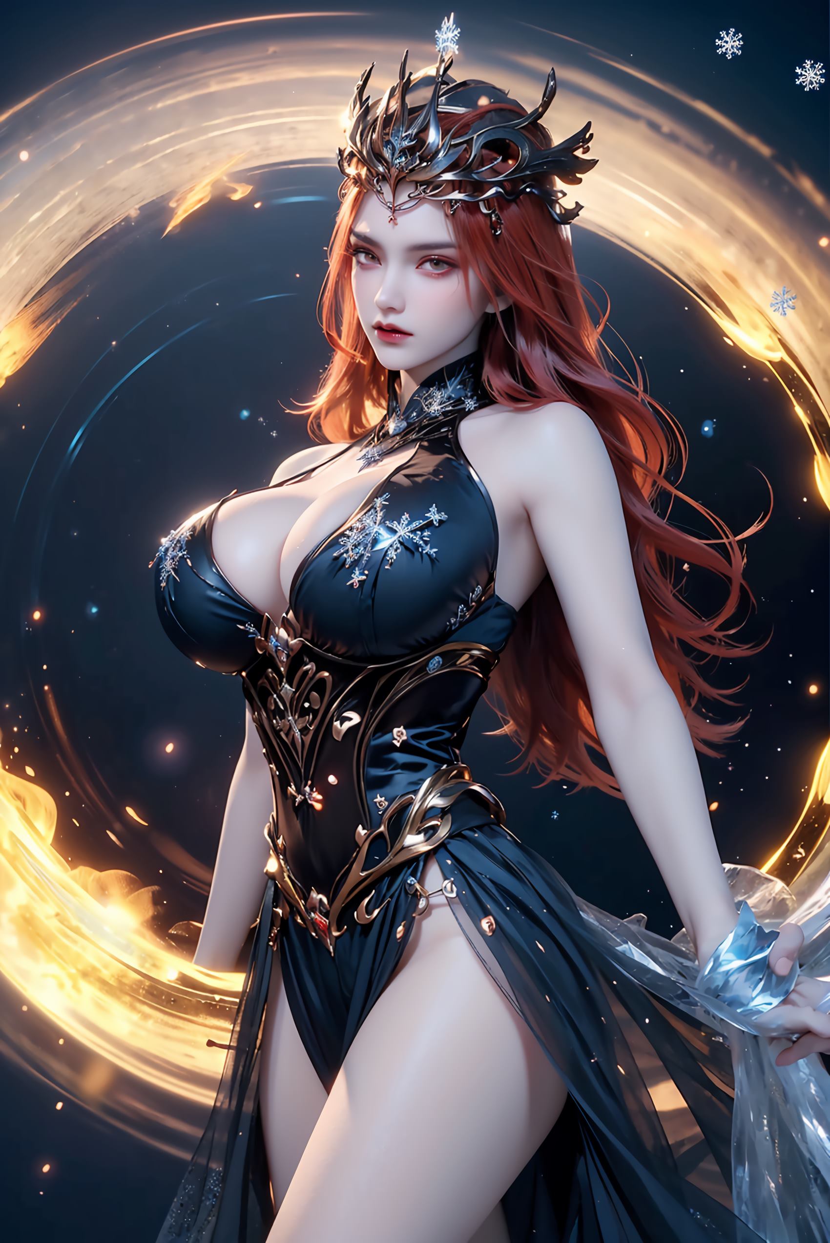 图片[47]-AI绘画 219 女魃 冰雪公主[152P] – 速更版-美库