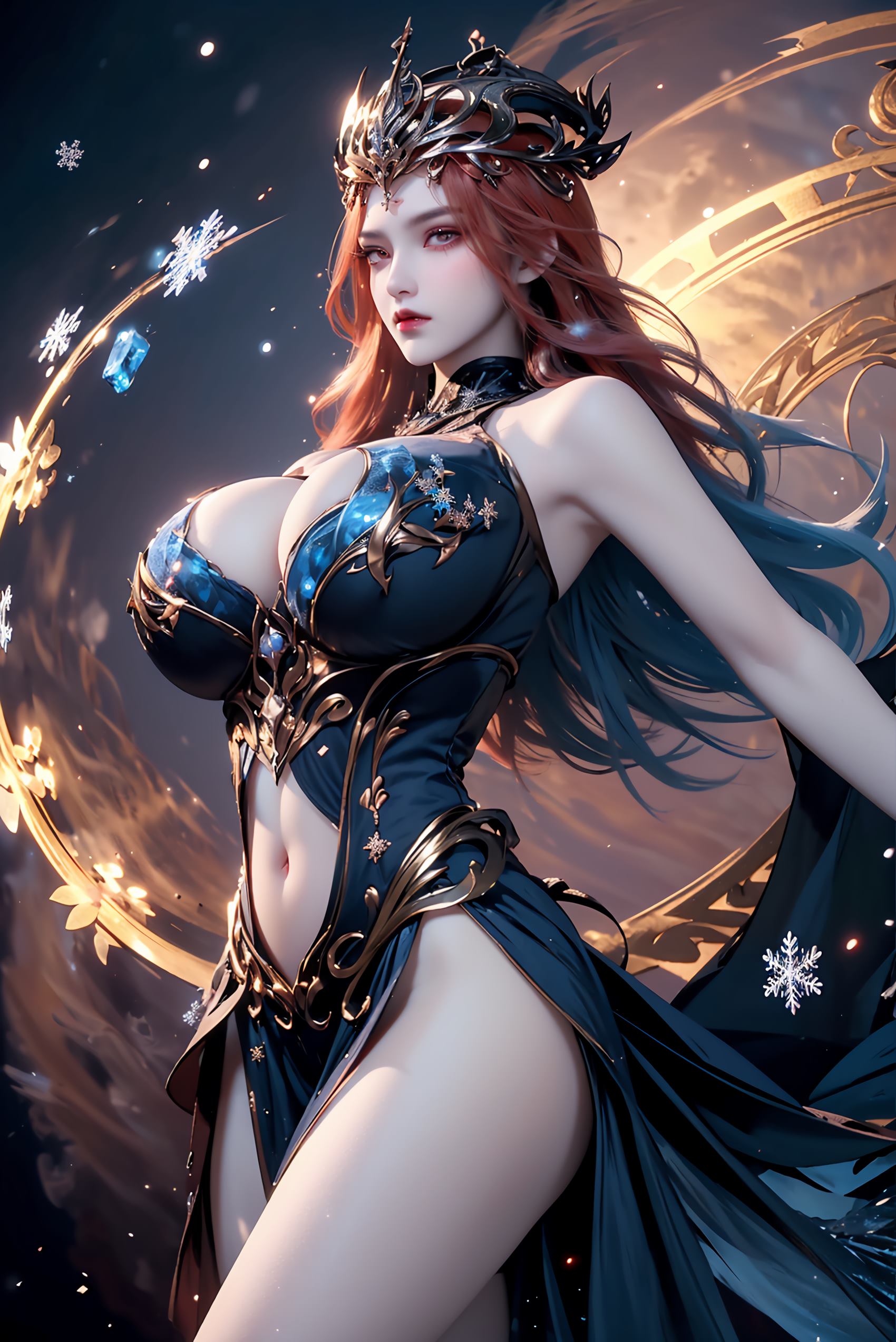 图片[54]-AI绘画 219 女魃 冰雪公主[152P] – 速更版-美库