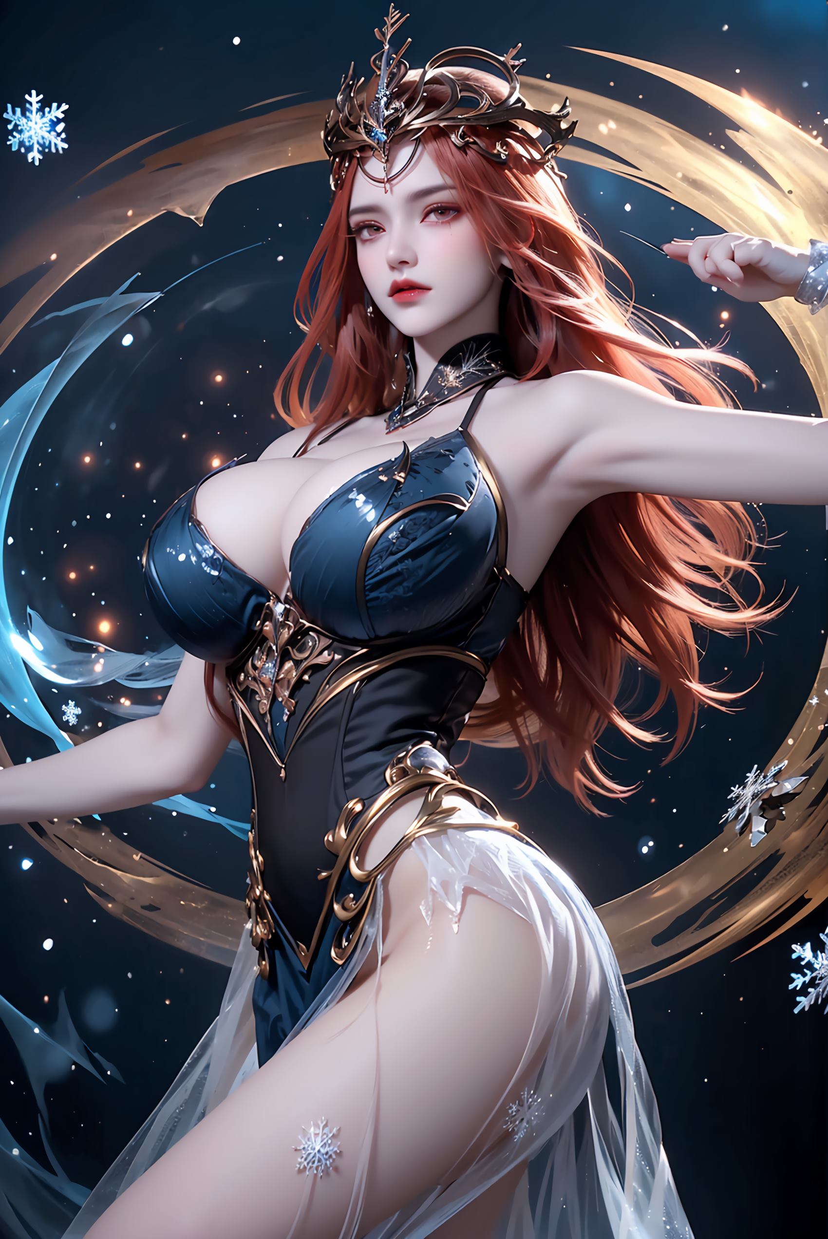 图片[57]-AI绘画 219 女魃 冰雪公主[152P] – 速更版-美库