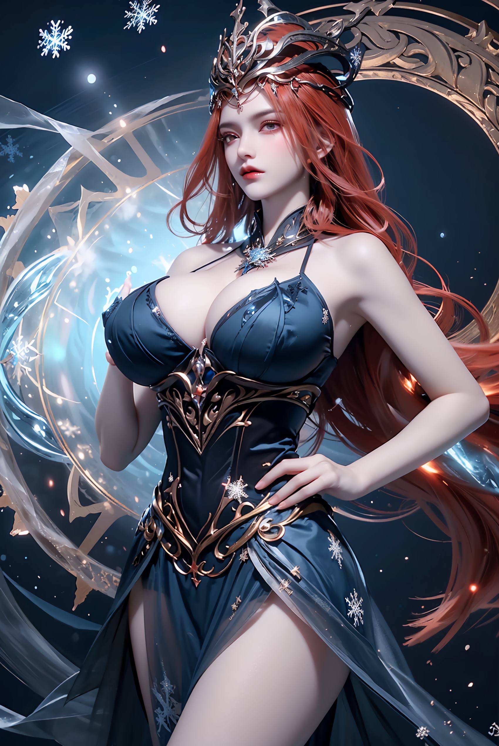 图片[73]-AI绘画 219 女魃 冰雪公主[152P] – 速更版-美库