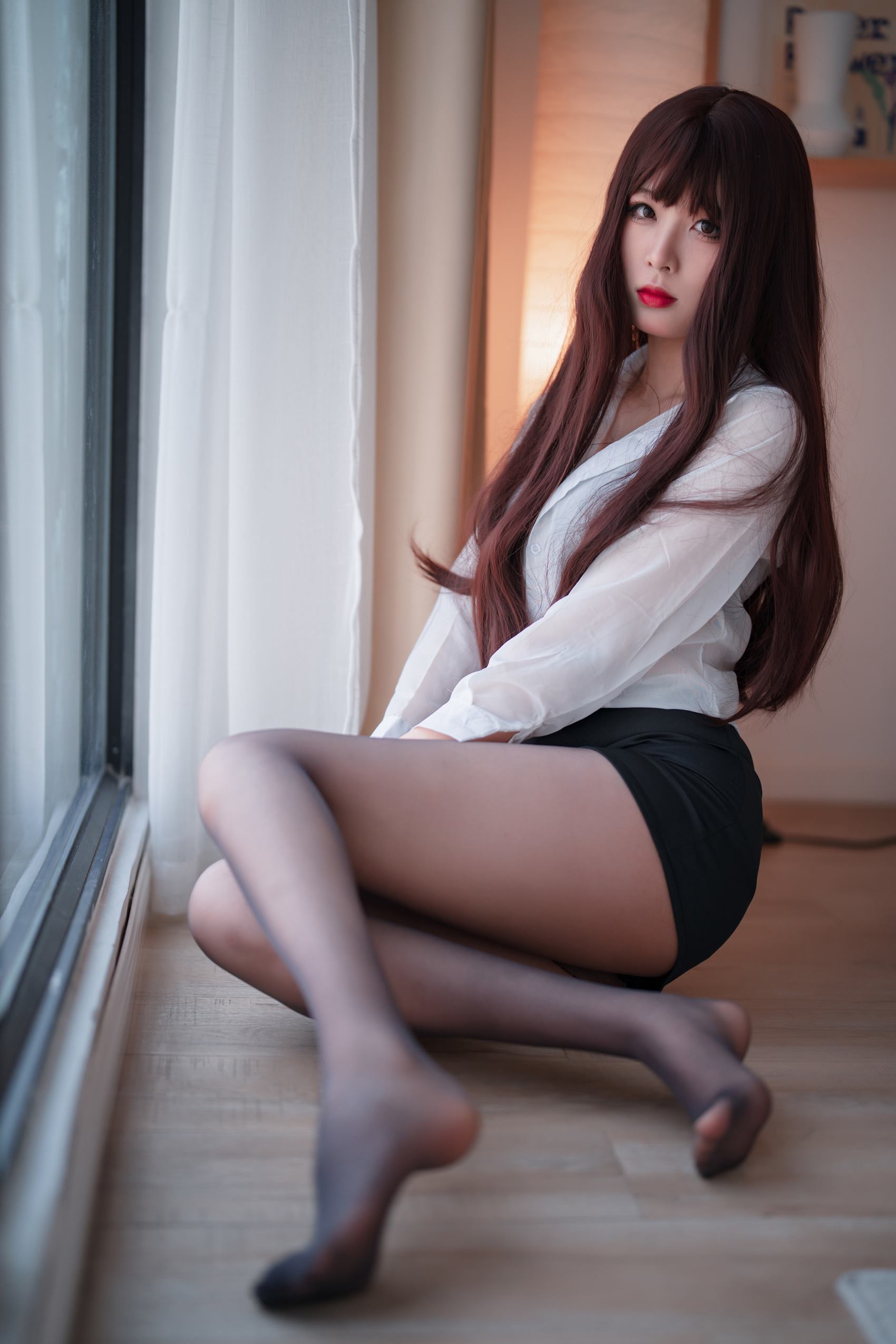 图片[34]-网紅Coser@轩萧学姐 八月定制ol [36P] – 速更版-美库