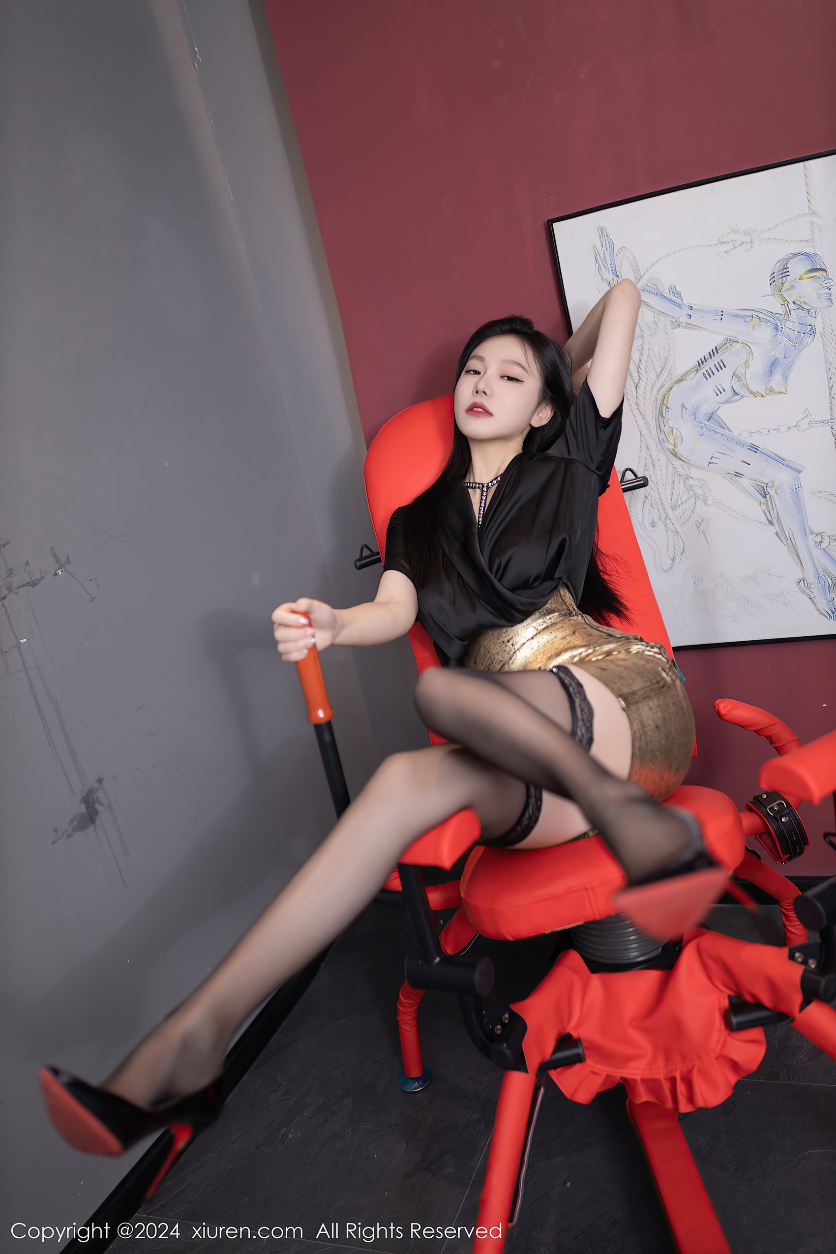 图片[11]-[Xiuren秀人网]2024.03.26 NO.8292 安然anran 金色小裙子 [9+1P] – 速更版-美库