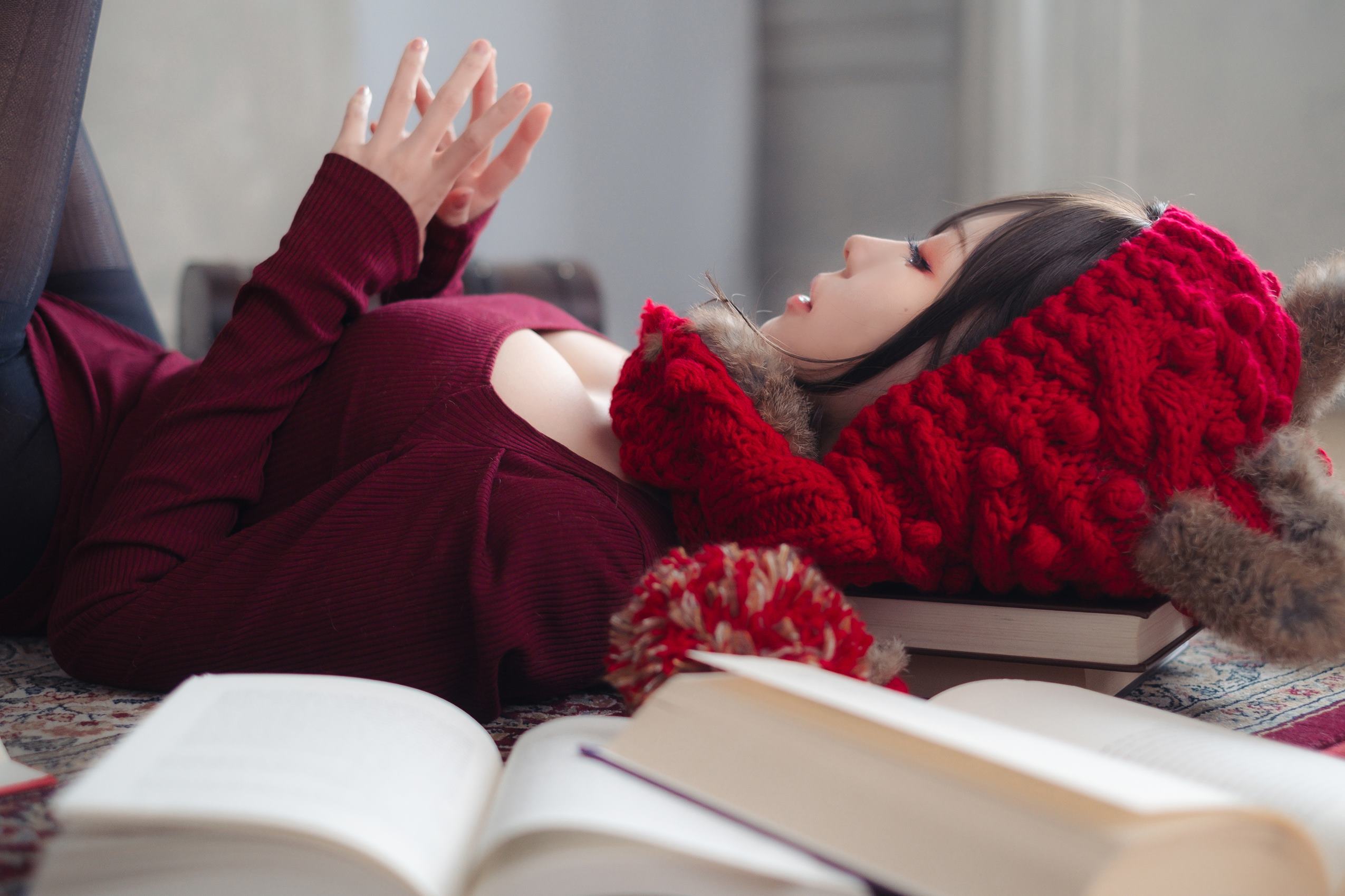 图片[22]-Ely_eee(ElyEE子)  – 红色 KNITTING[52P] – 速更版-美库