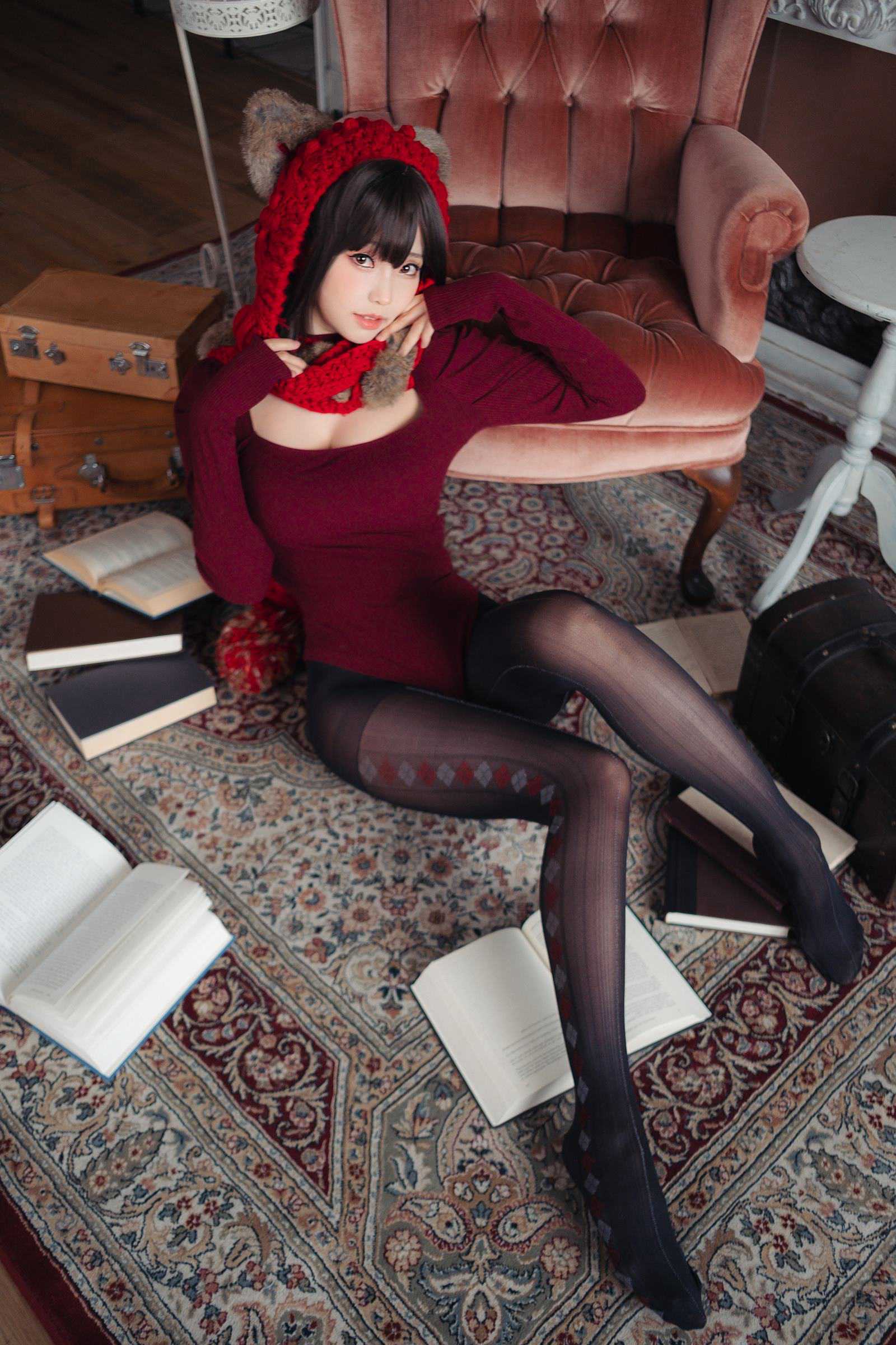 图片[42]-Ely_eee(ElyEE子)  – 红色 KNITTING[52P] – 速更版-美库