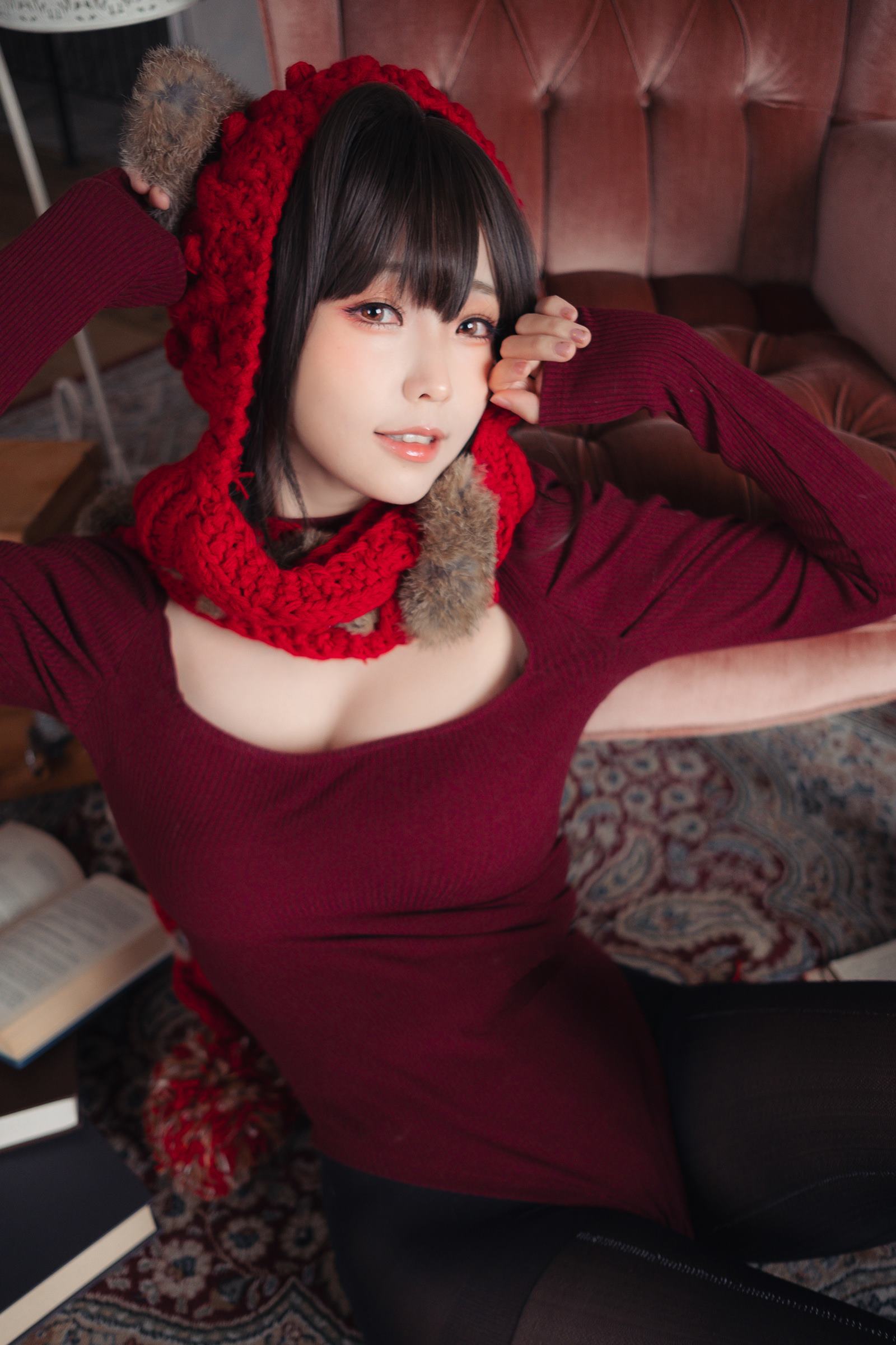 图片[43]-Ely_eee(ElyEE子)  – 红色 KNITTING[52P] – 速更版-美库